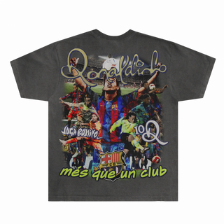Ronaldinho Barça Classic Tee - Greazy Tees