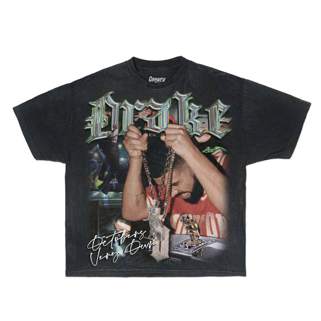 Greazy Tees Drake Tee - XS / Ink Grey / Oversized