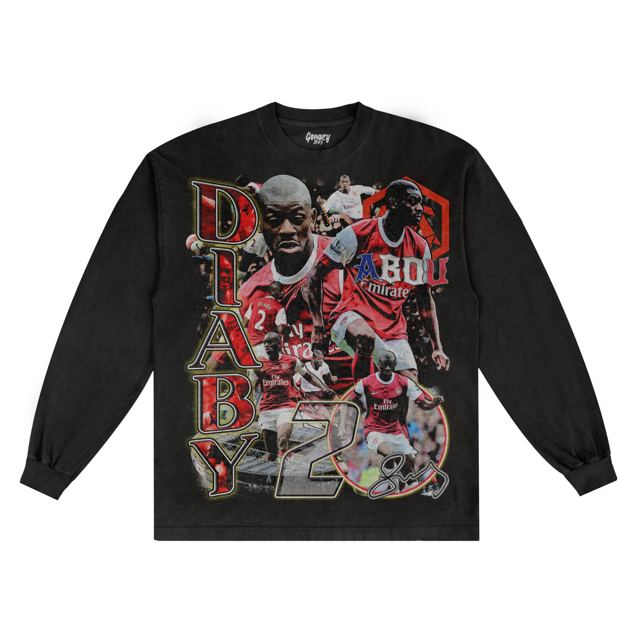 Abou Diaby Streets Won't Forget Long Sleeved Tee - Greazy Tees