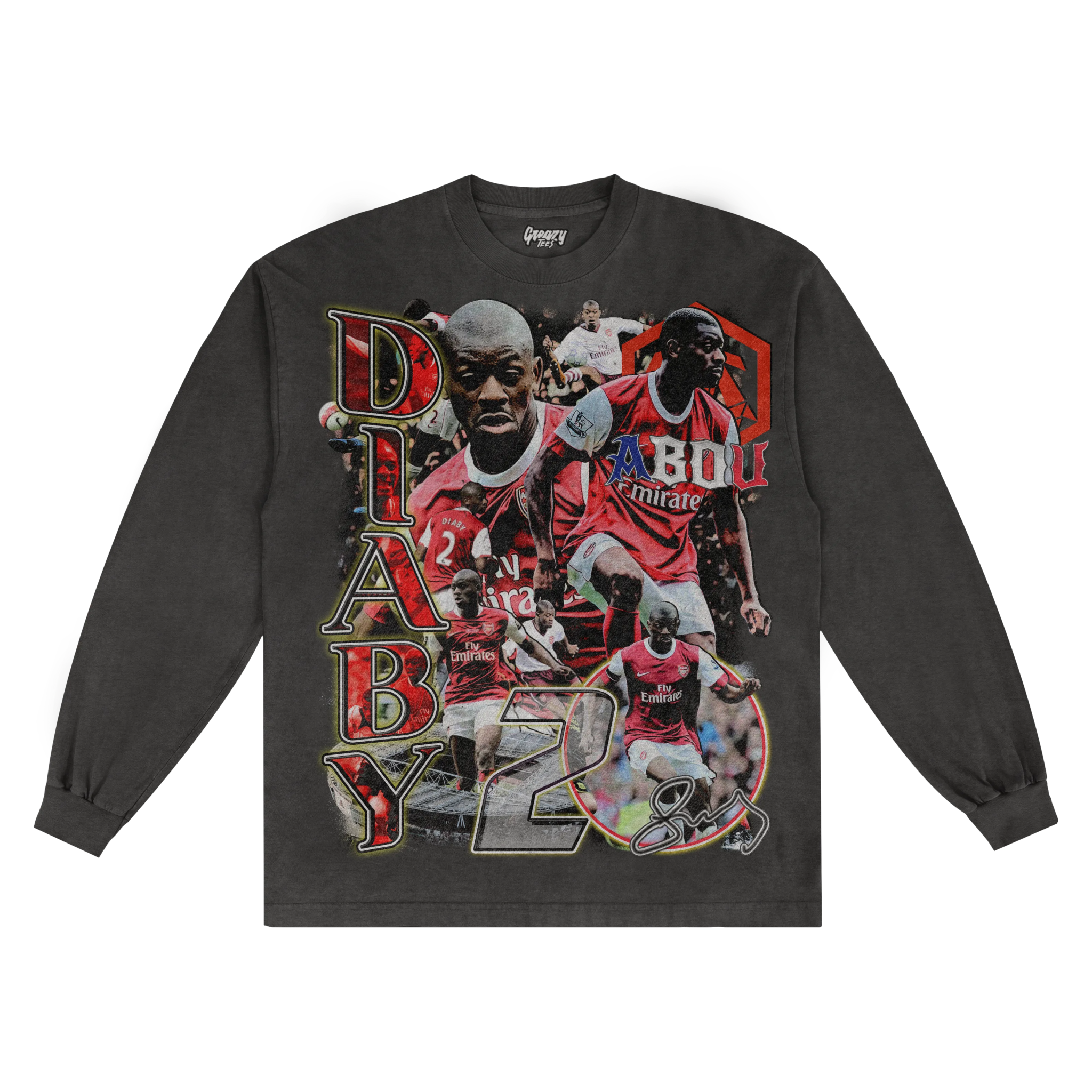 Abou Diaby Streets Won't Forget Long Sleeved Tee - Greazy Tees