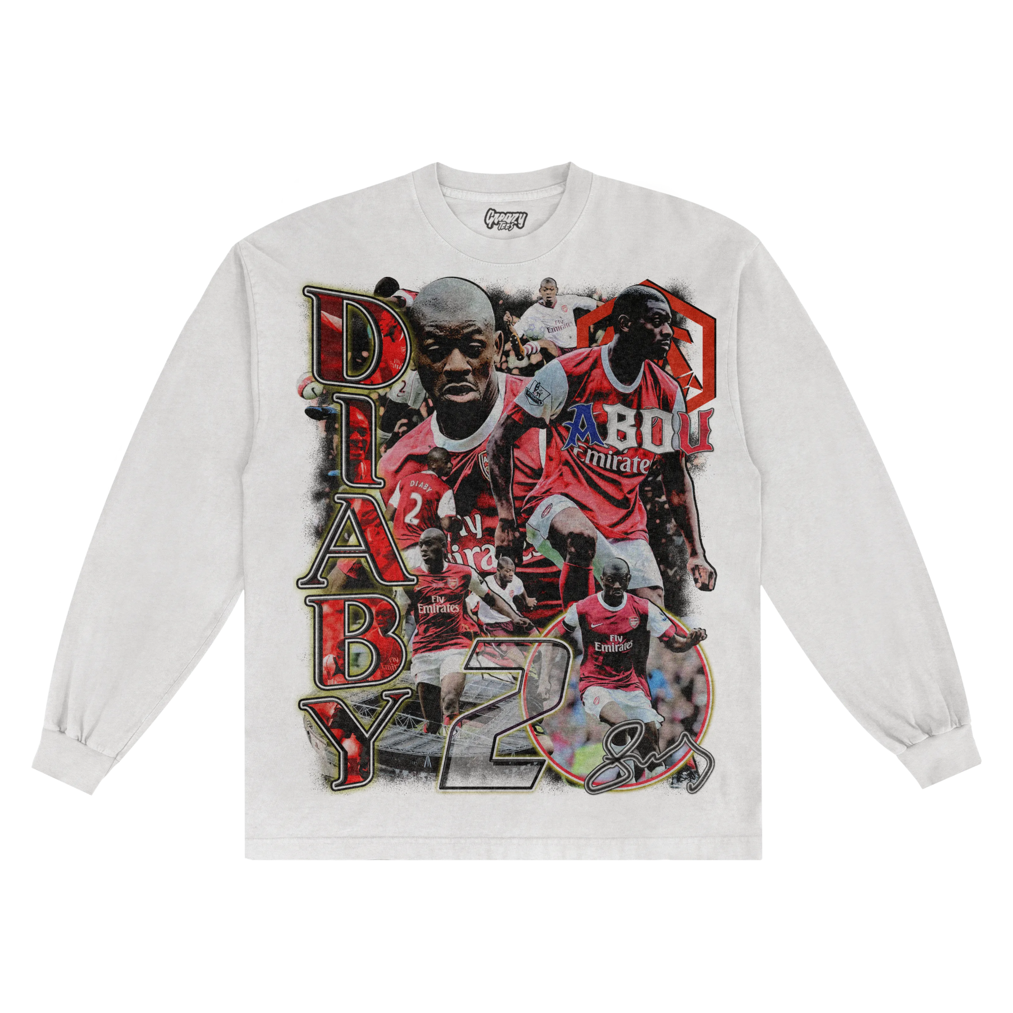 Abou Diaby Streets Won't Forget Long Sleeved Tee - Greazy Tees