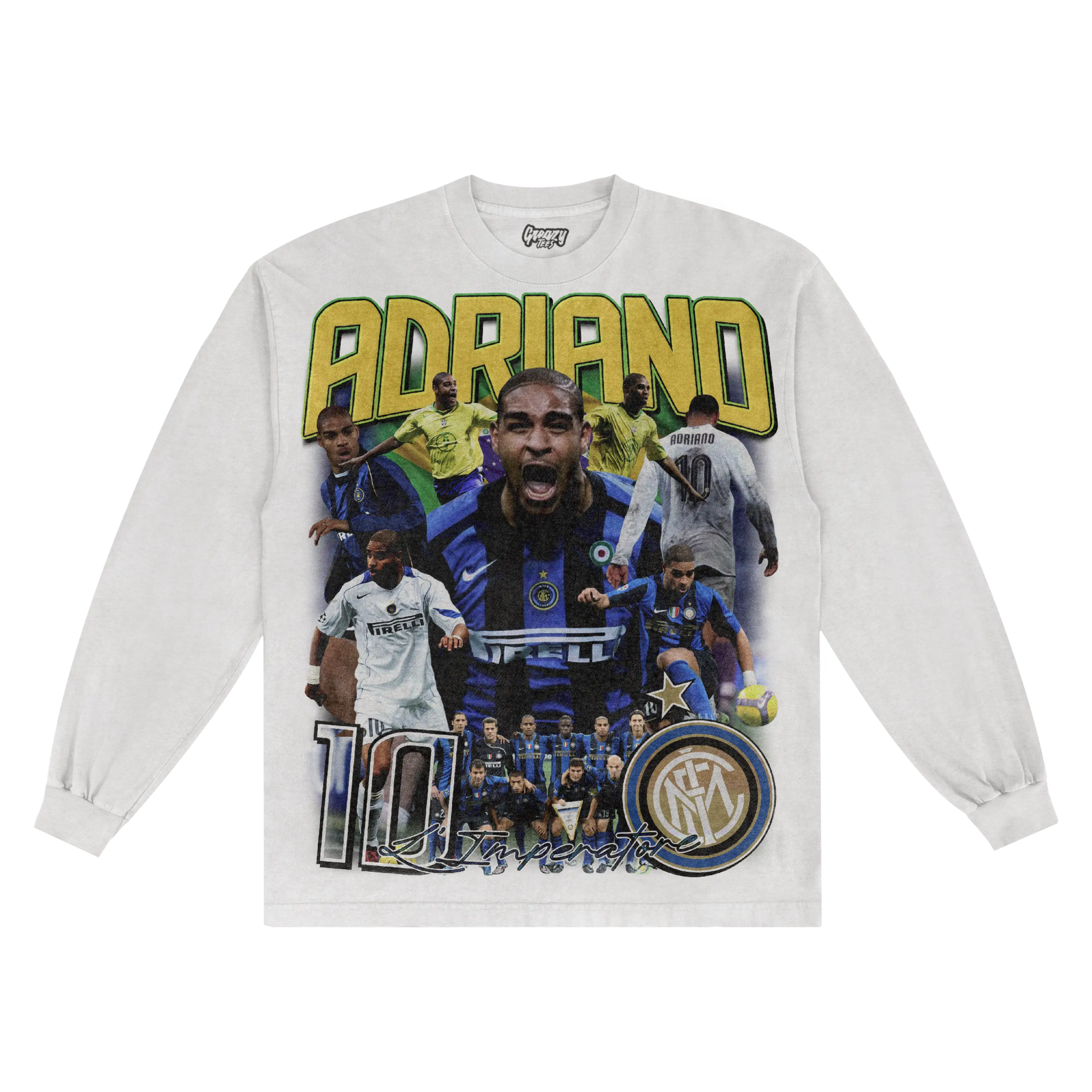 Adriano Inter Milan Classic Long Sleeved Tee - Greazy Tees