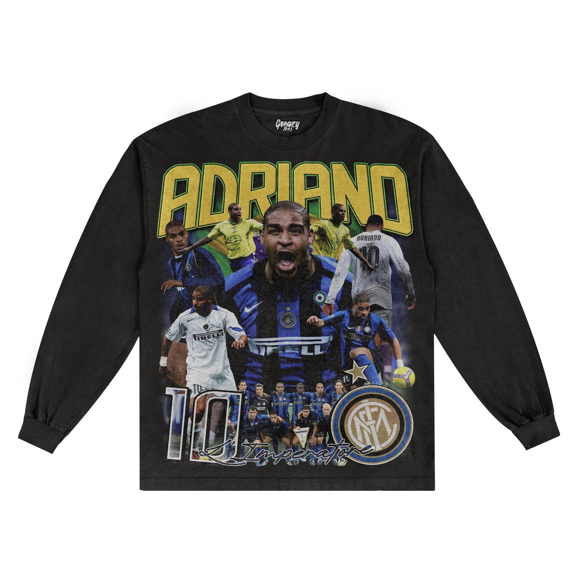 Adriano Inter Milan Classic Long Sleeved Tee - Greazy Tees
