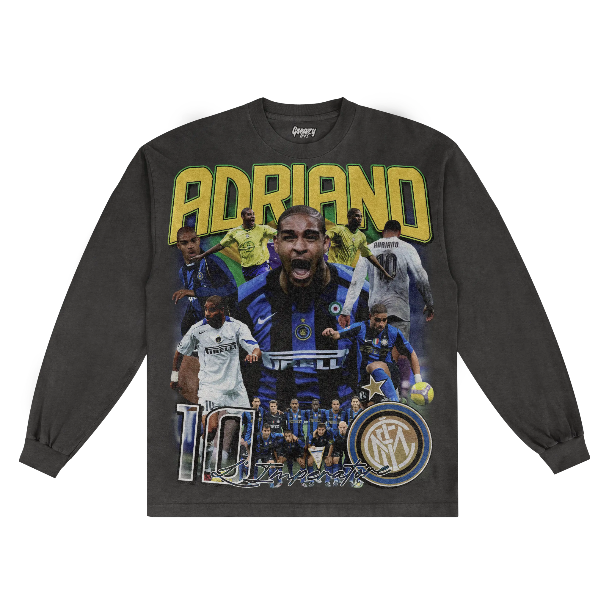 Adriano Inter Milan Classic Long Sleeved Tee - Greazy Tees