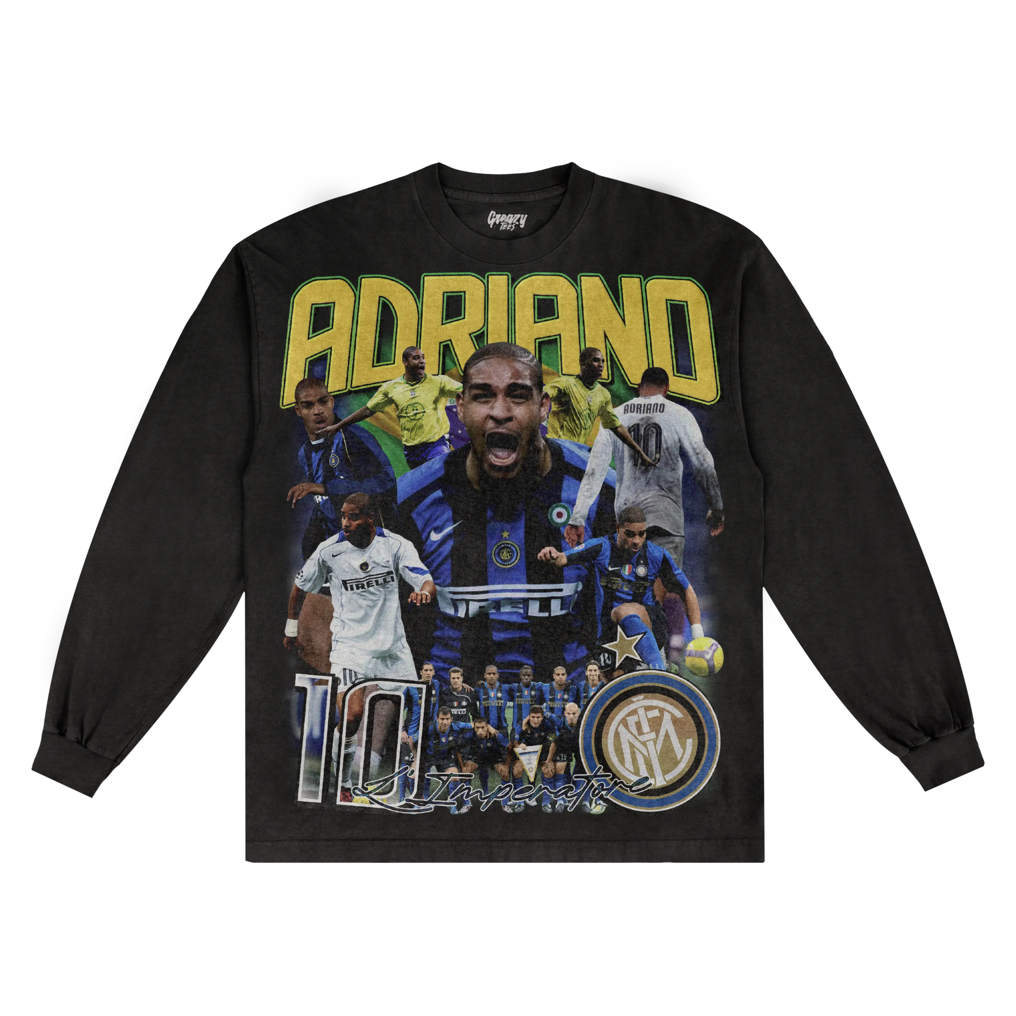 Adriano Inter Milan Classic Long Sleeved Tee - Greazy Tees