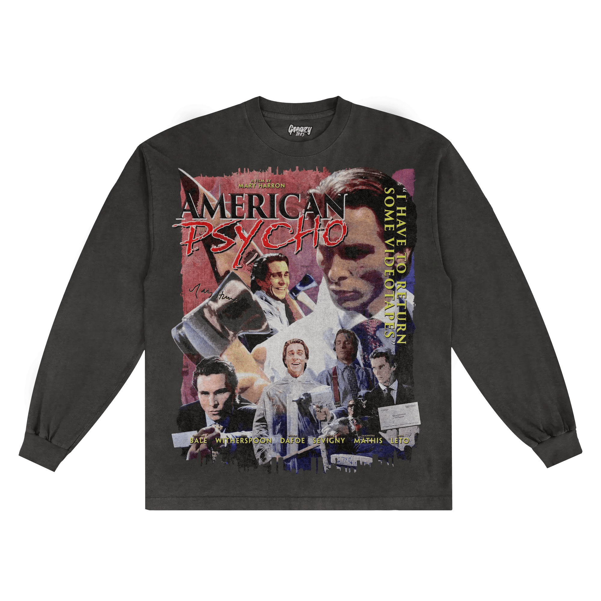 American Psycho Long Sleeved Tee - Greazy Tees
