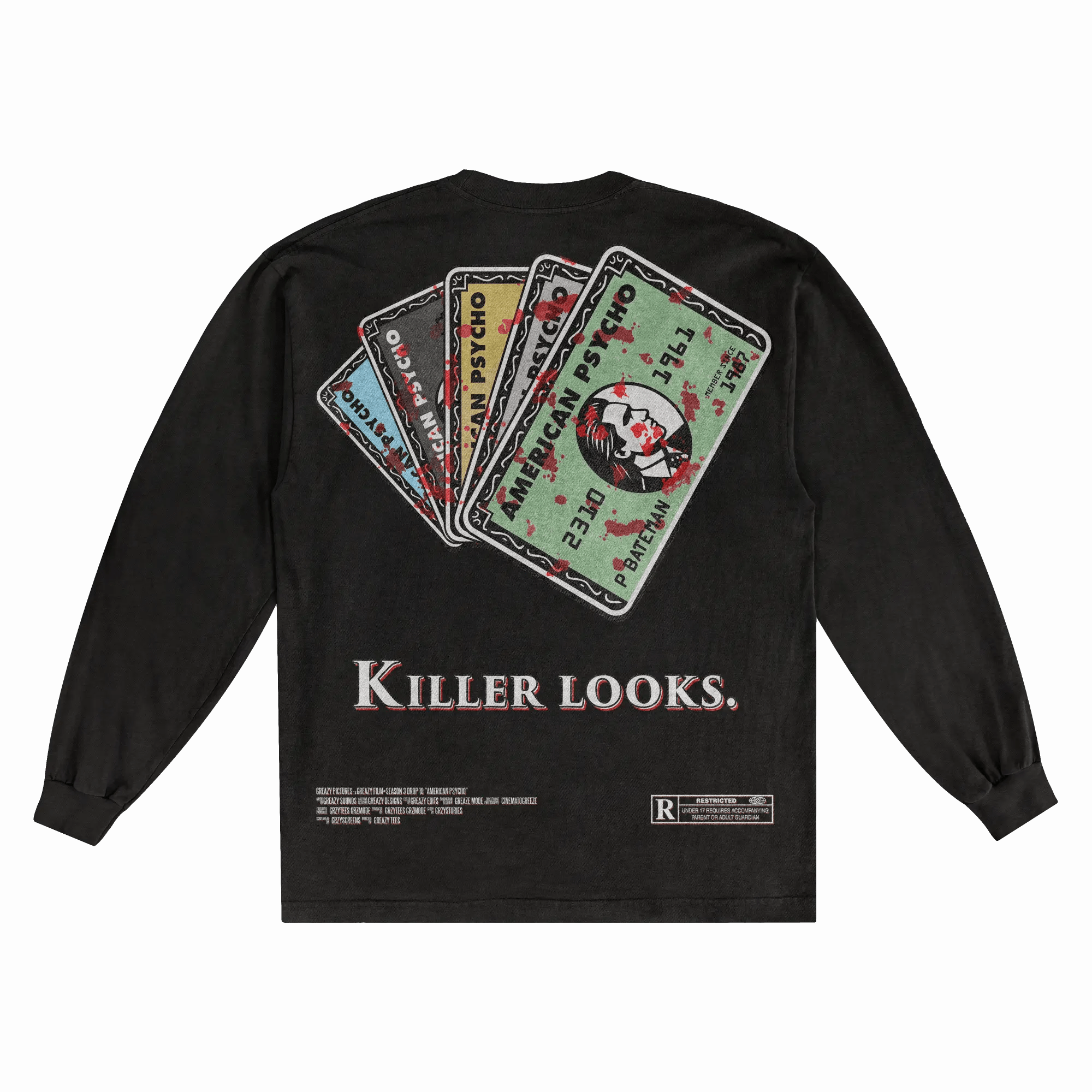 American Psycho Long Sleeved Tee - Greazy Tees
