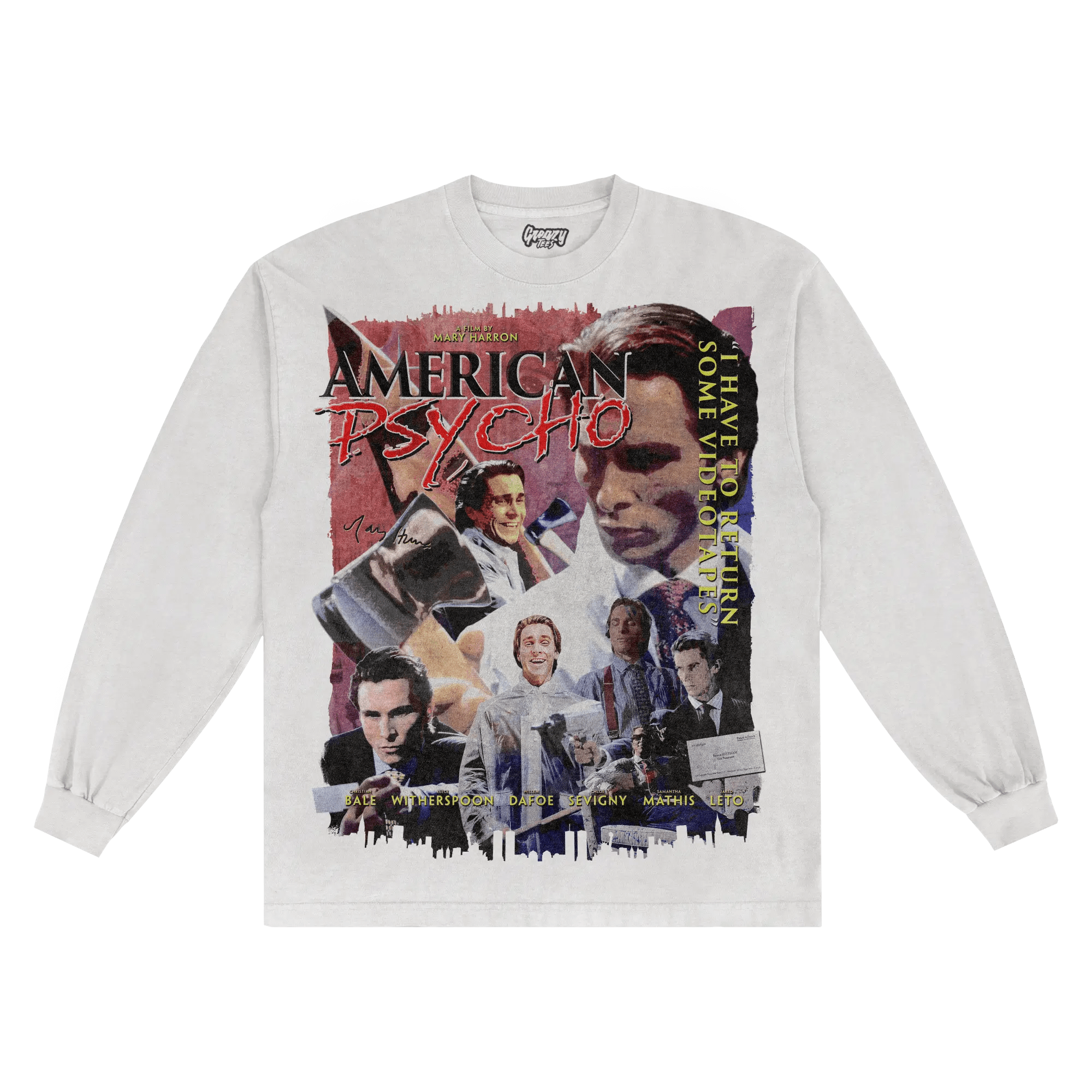 American Psycho Long Sleeved Tee - Greazy Tees