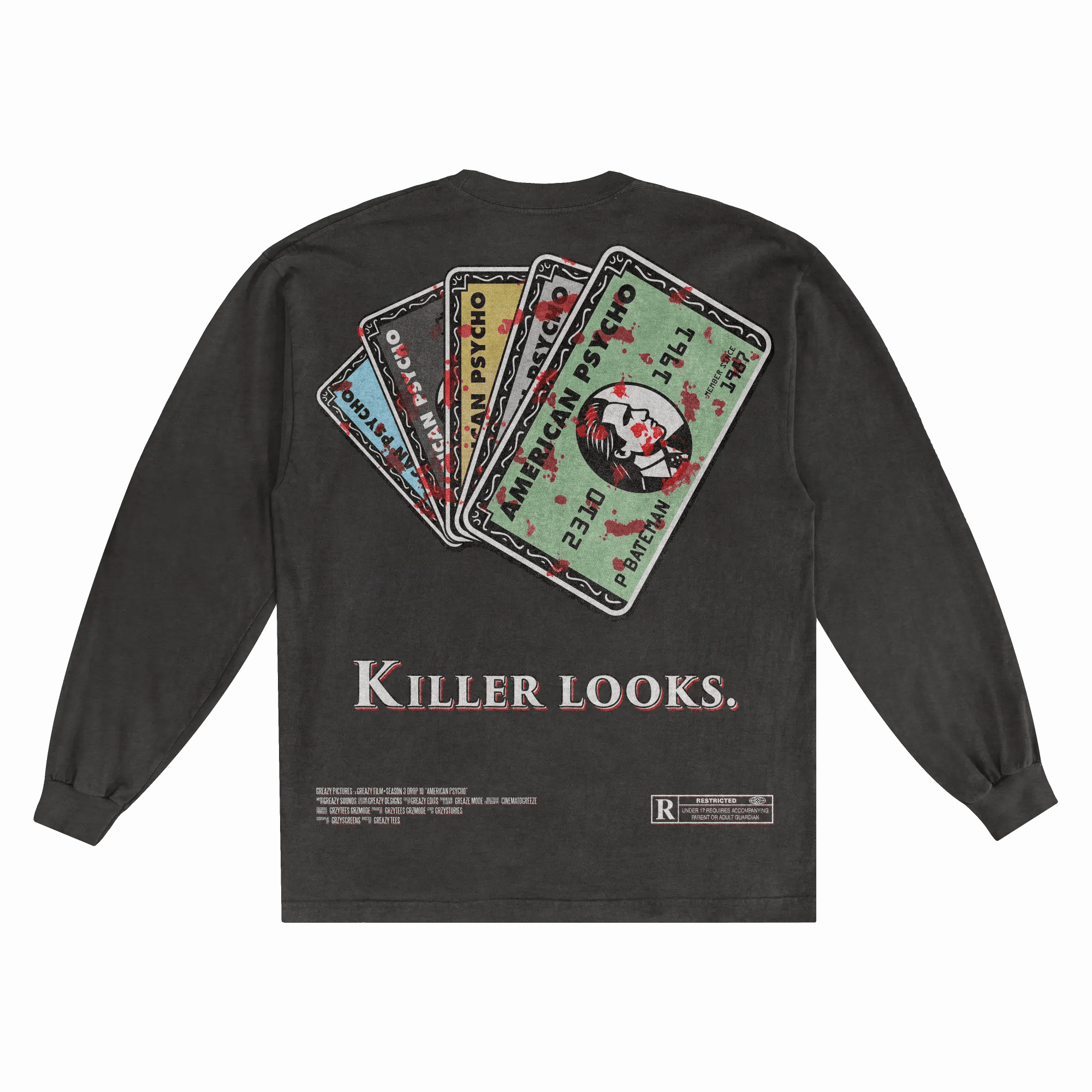 American Psycho Long Sleeved Tee - Greazy Tees