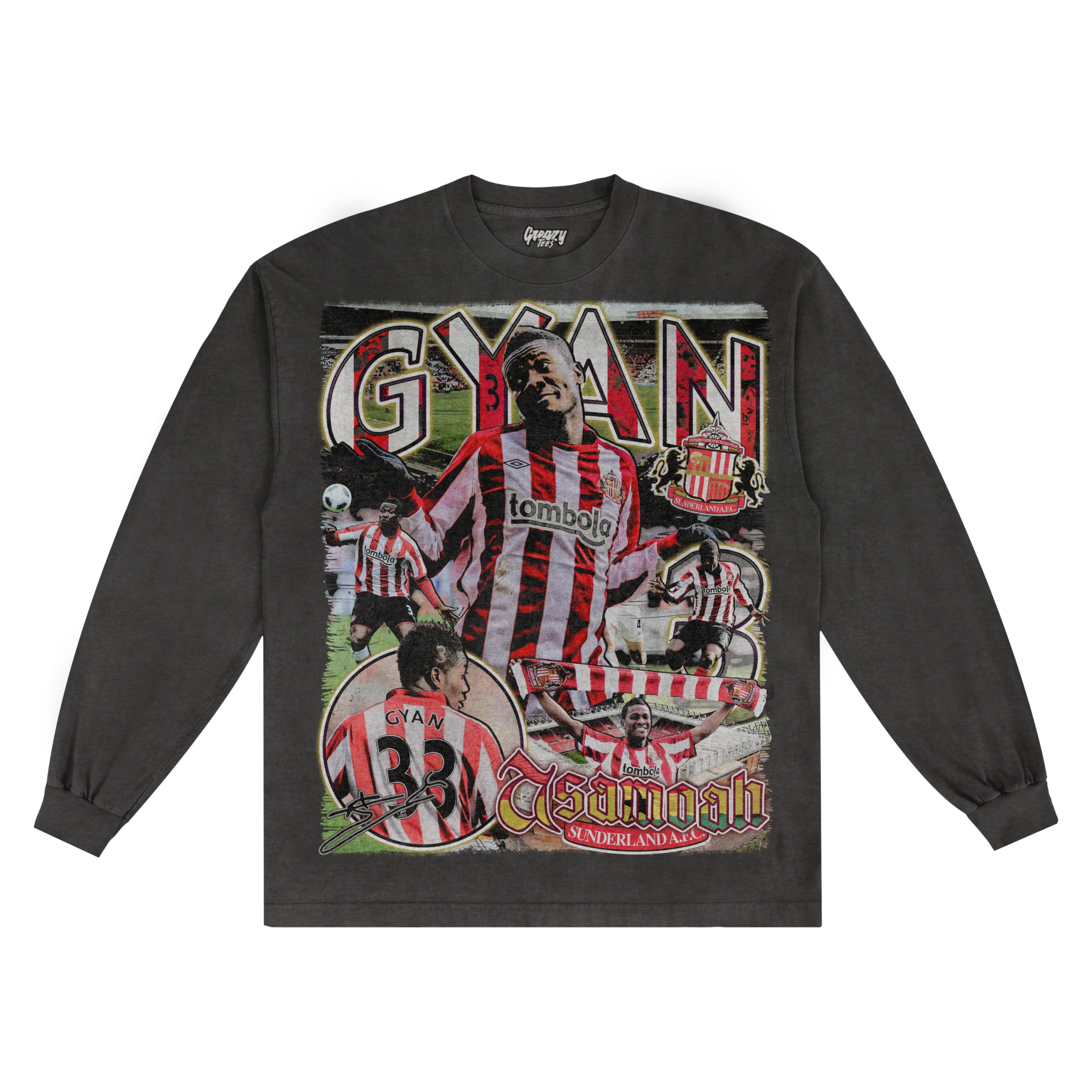 Asamoah Gyan Streets Won't Forget Long Sleeved Tee - Greazy Tees
