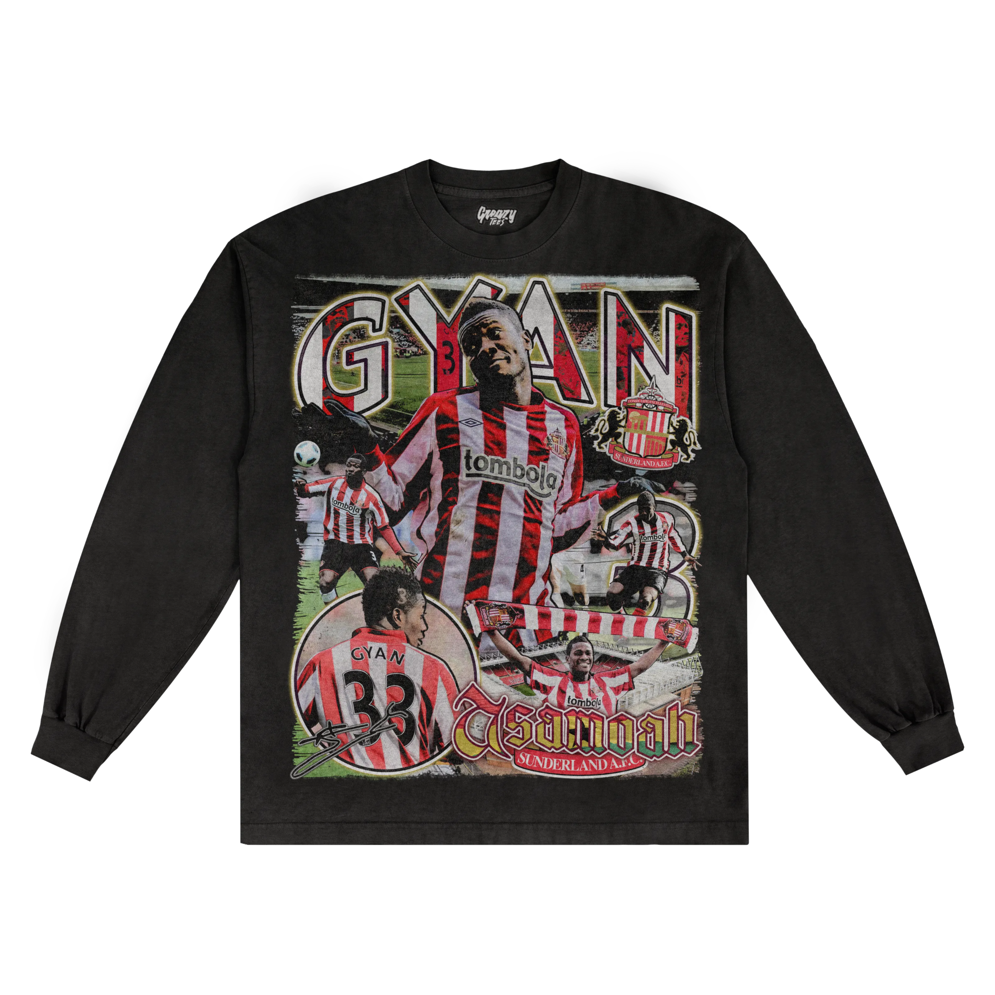 Asamoah Gyan Streets Won't Forget Long Sleeved Tee - Greazy Tees