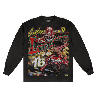 Charles Leclerc '25 Long Sleeved Tee - Greazy Tees