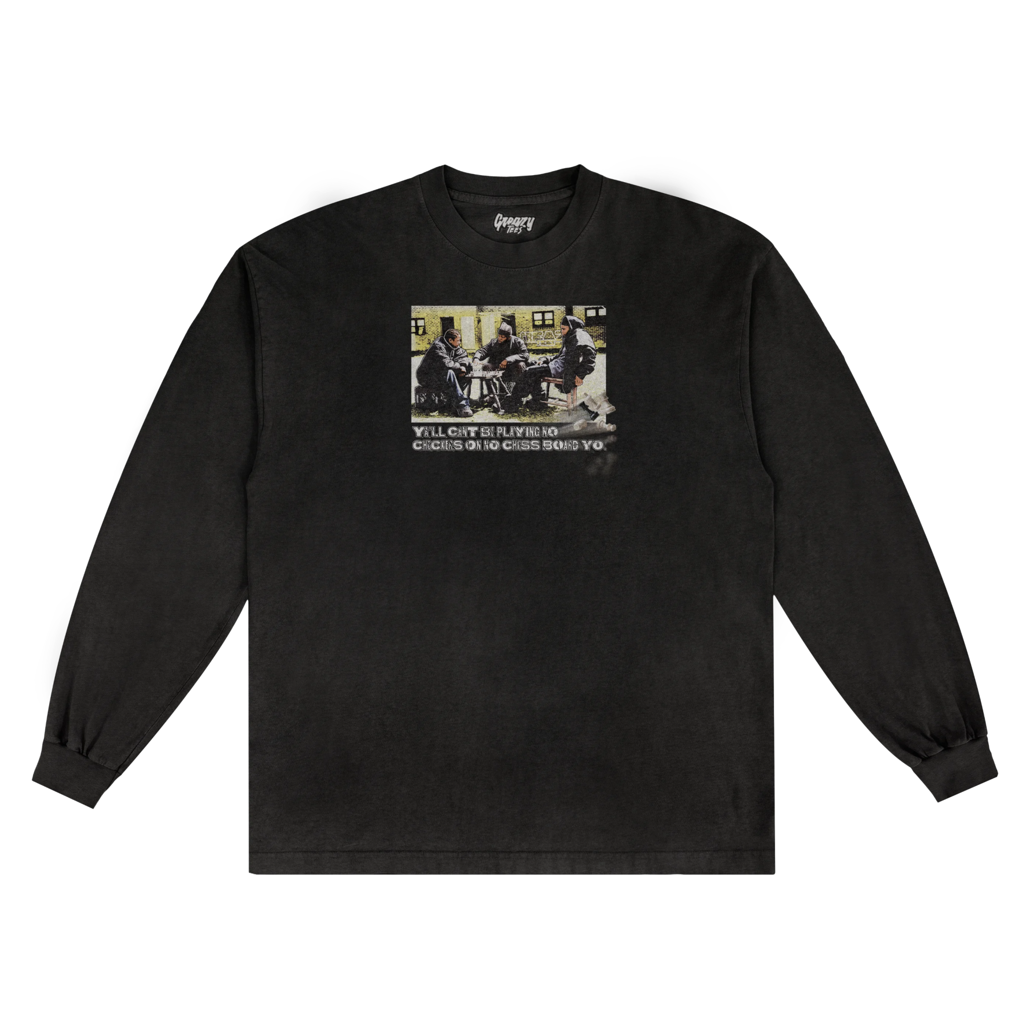 Chess Board Long Sleeved Tee - Greazy Tees