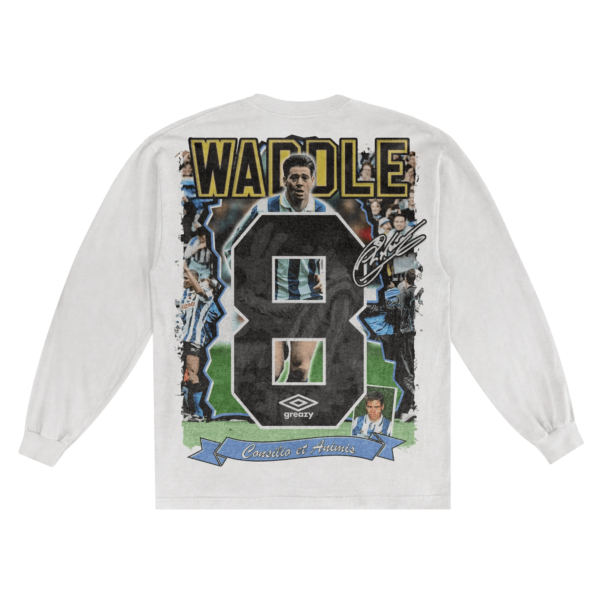 Chris Waddle Sheffield Wednesday Long Sleeved Tee - Greazy Tees