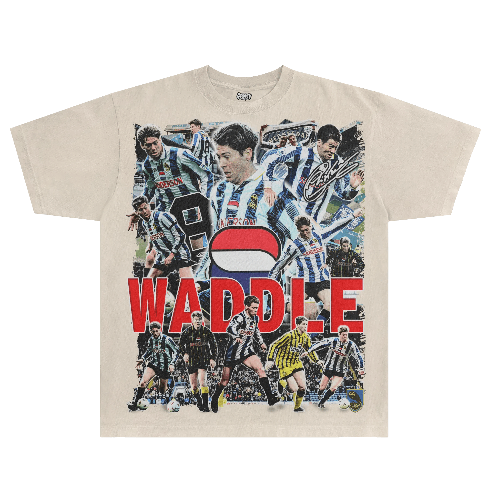 Chris Waddle Sheffield Wednesday Tee - Greazy Tees