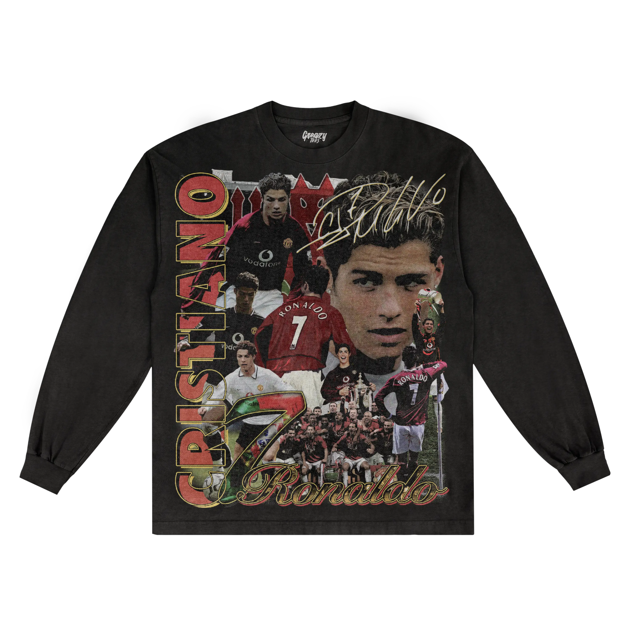 CR7 Manchester United Classic Long Sleeved Tee - Greazy Tees