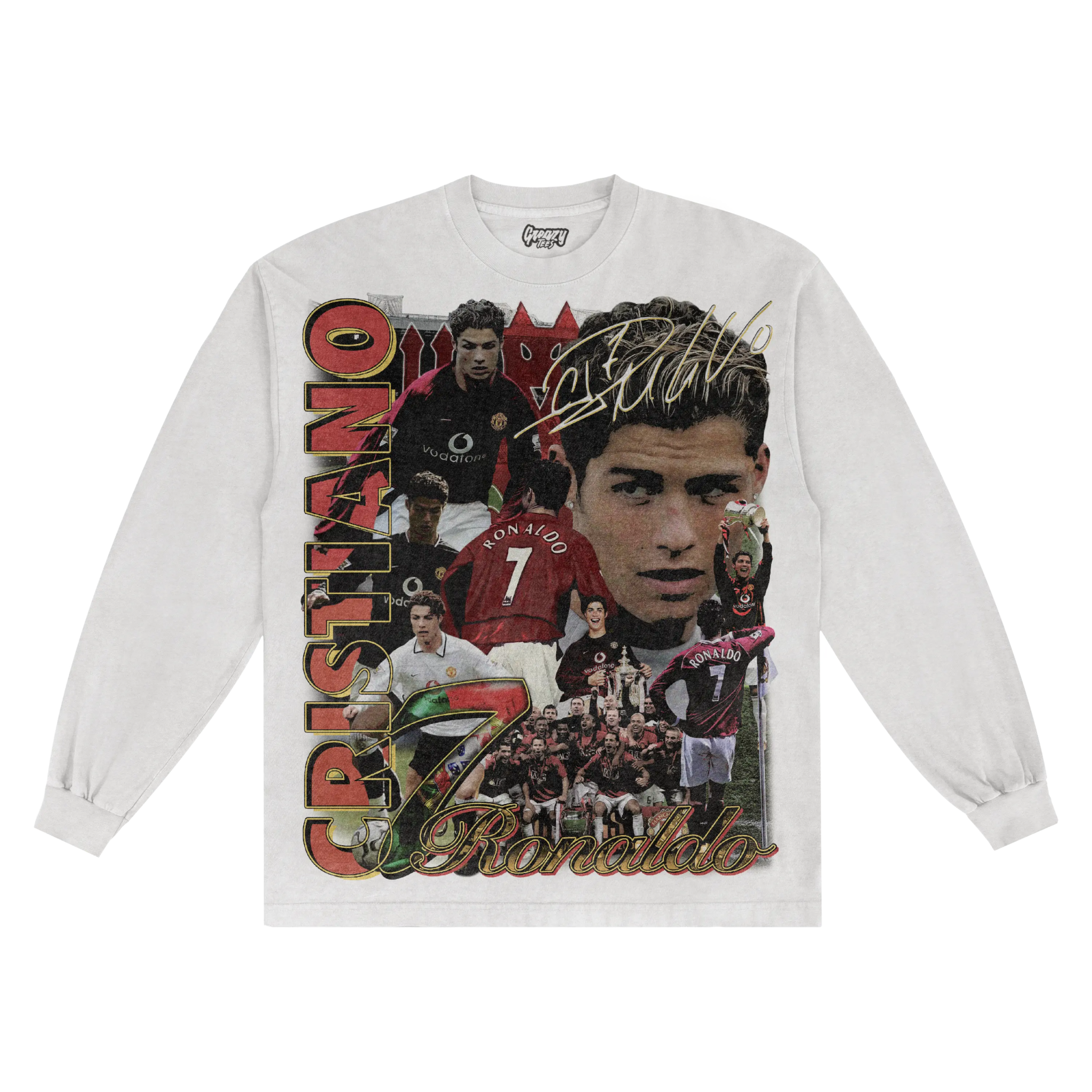 CR7 Manchester United Classic Long Sleeved Tee - Greazy Tees