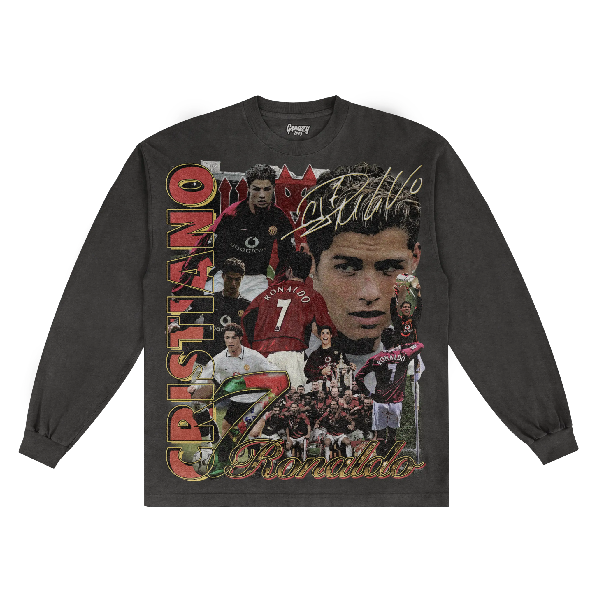 CR7 Manchester United Classic Long Sleeved Tee - Greazy Tees