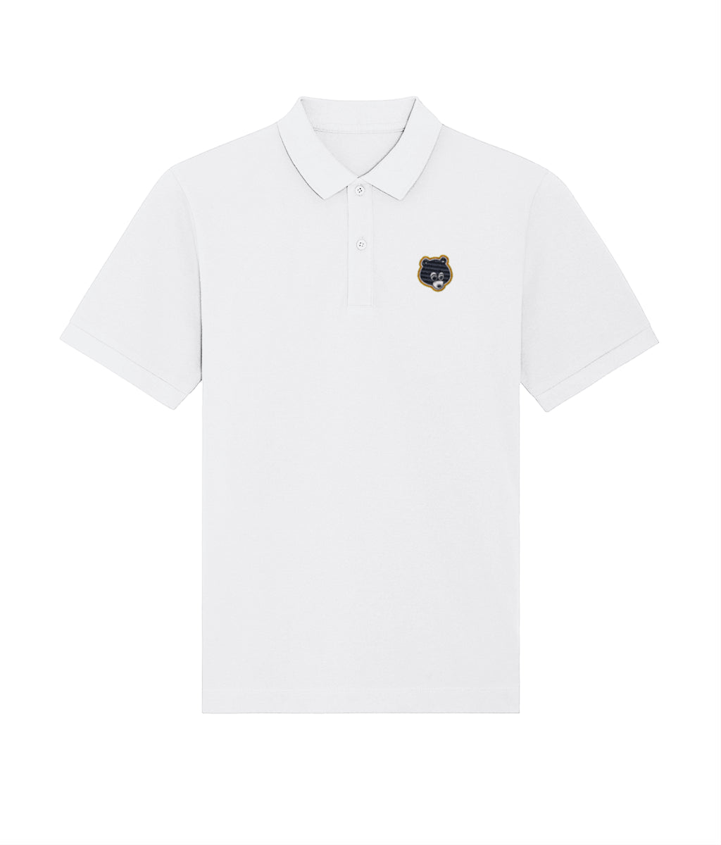 Dropout Bear Polo Shirt Polo Shirt Greazy Tees XS White Oversized