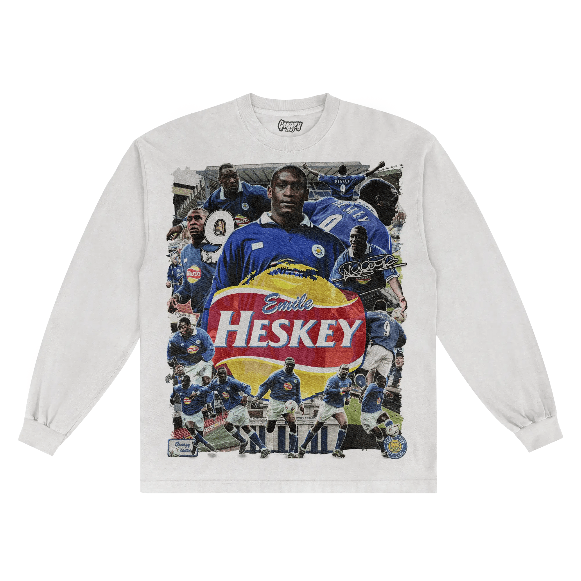 Emile Heskey Leicester City Long Sleeved Tee - Greazy Tees