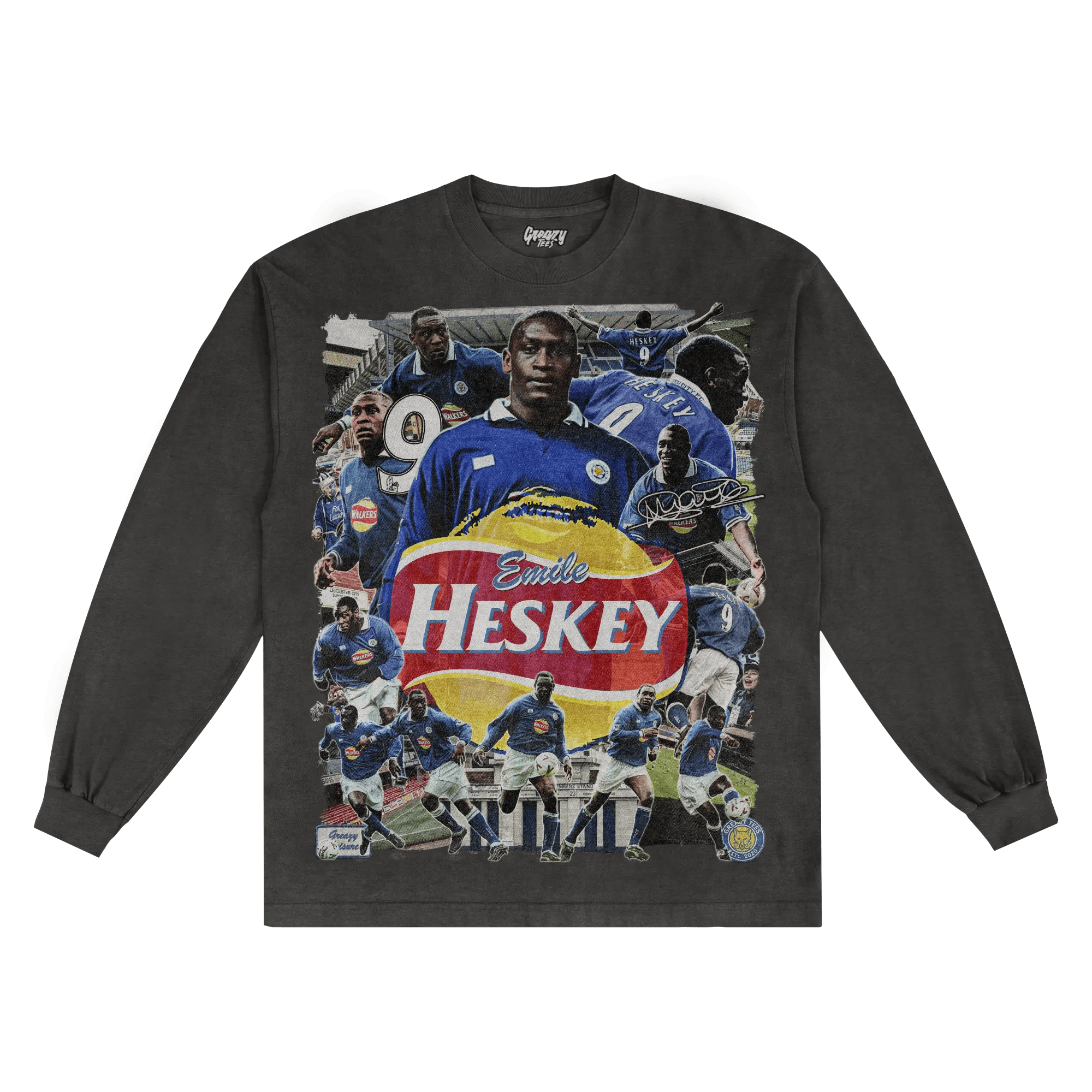 Emile Heskey Leicester City Long Sleeved Tee - Greazy Tees