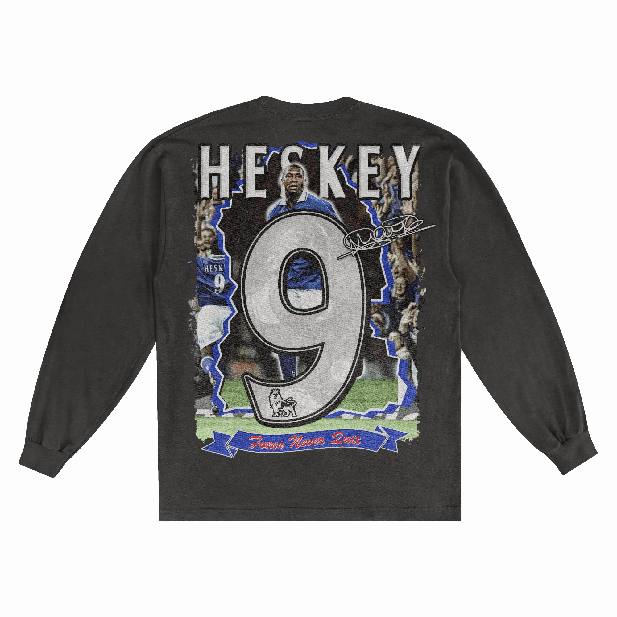 Emile Heskey Leicester City Long Sleeved Tee - Greazy Tees