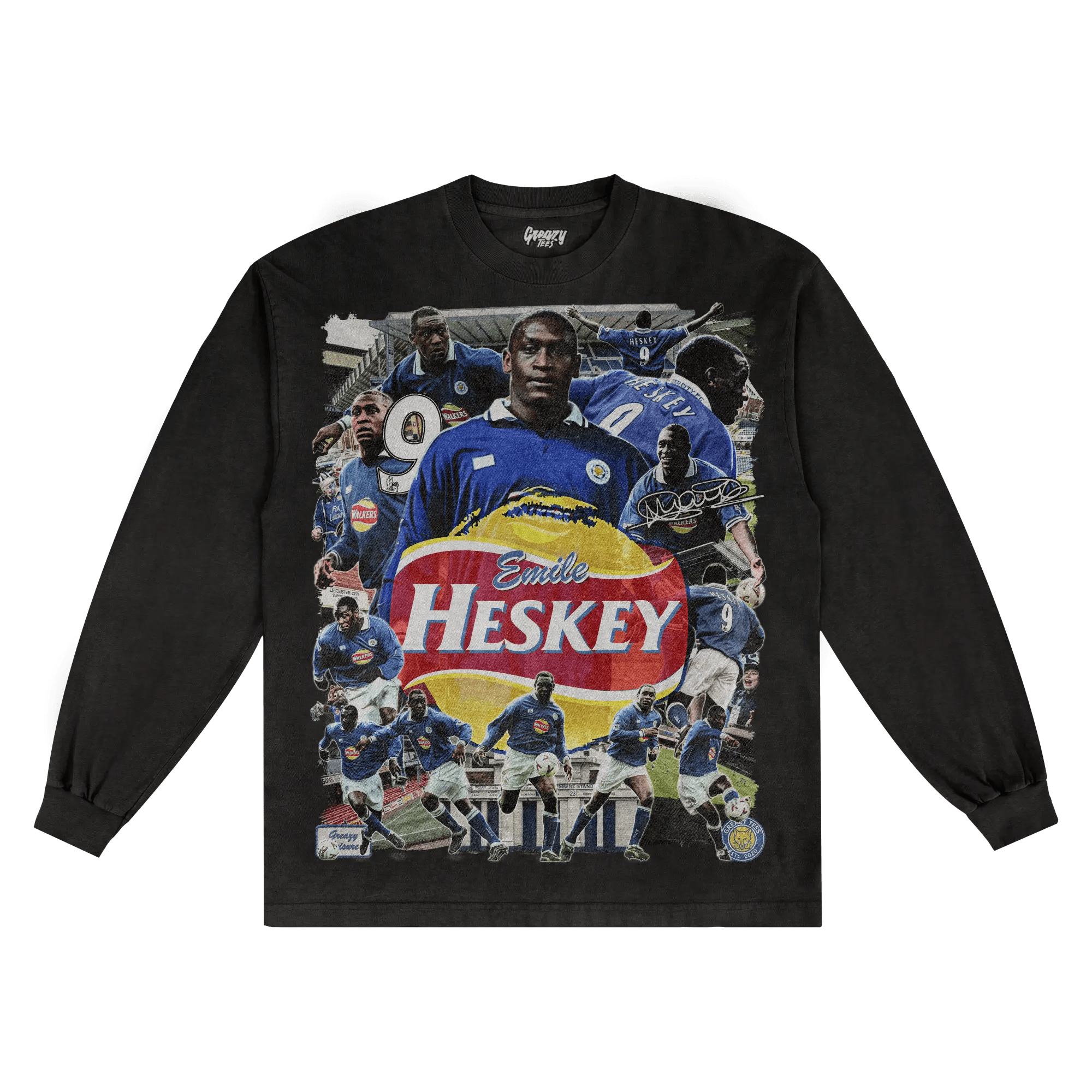 Emile Heskey Leicester City Long Sleeved Tee - Greazy Tees