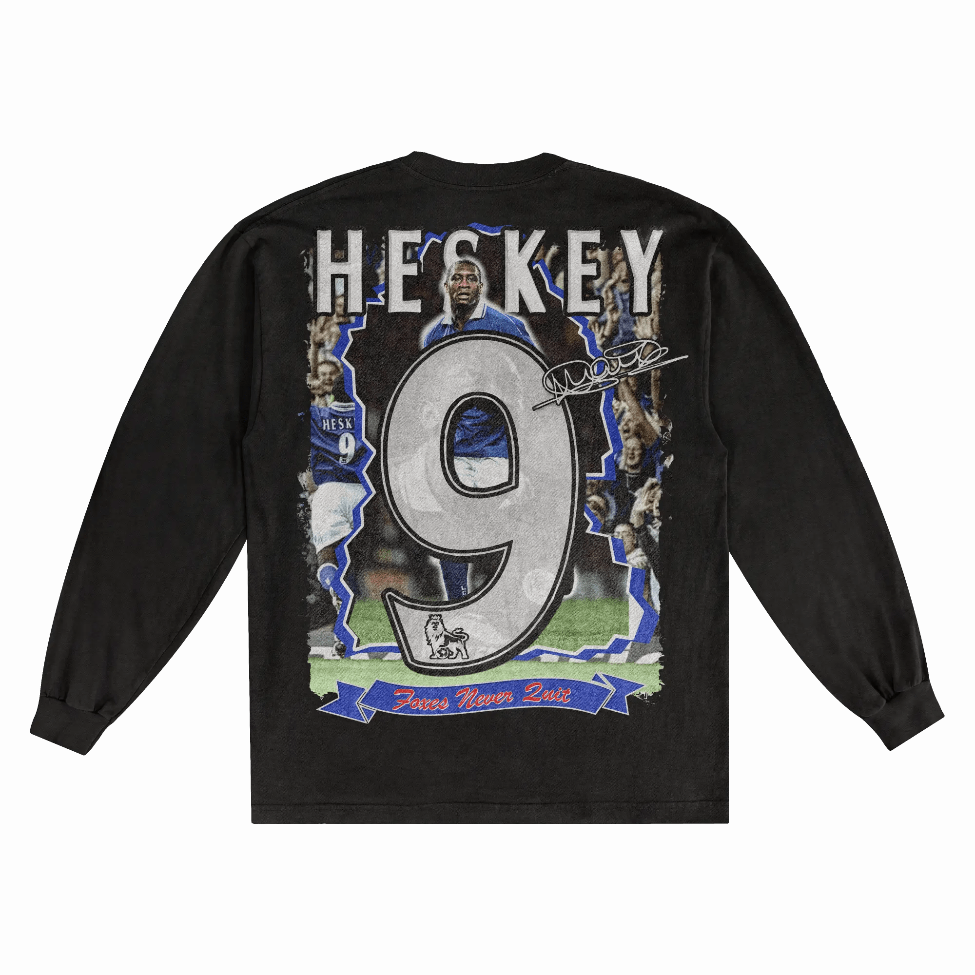 Emile Heskey Leicester City Long Sleeved Tee - Greazy Tees