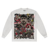 Eric Cantona Manchester United Long Sleeved Tee - Greazy Tees