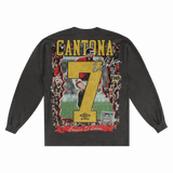 Eric Cantona Manchester United Long Sleeved Tee - Greazy Tees