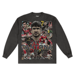 Eric Cantona Manchester United Long Sleeved Tee - Greazy Tees