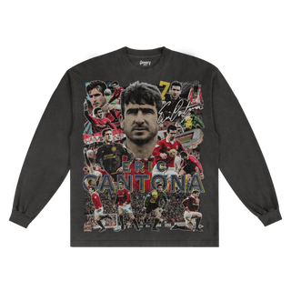 Eric Cantona Manchester United Long Sleeved Tee - Greazy Tees