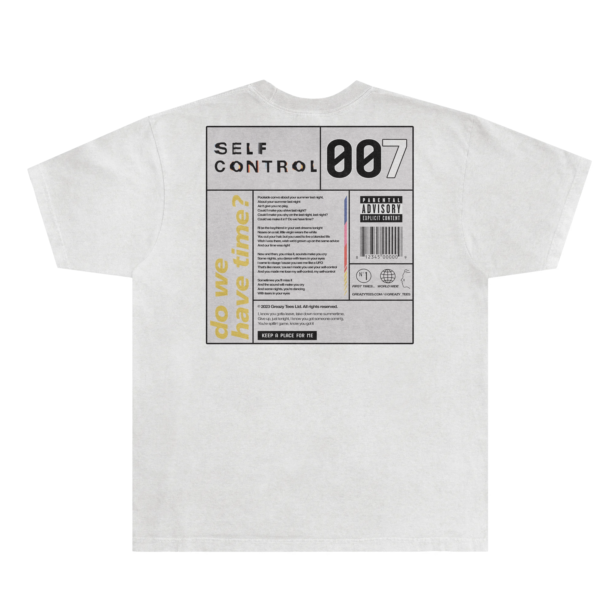 Frank Ocean Self Control Tee - Greazy Tees