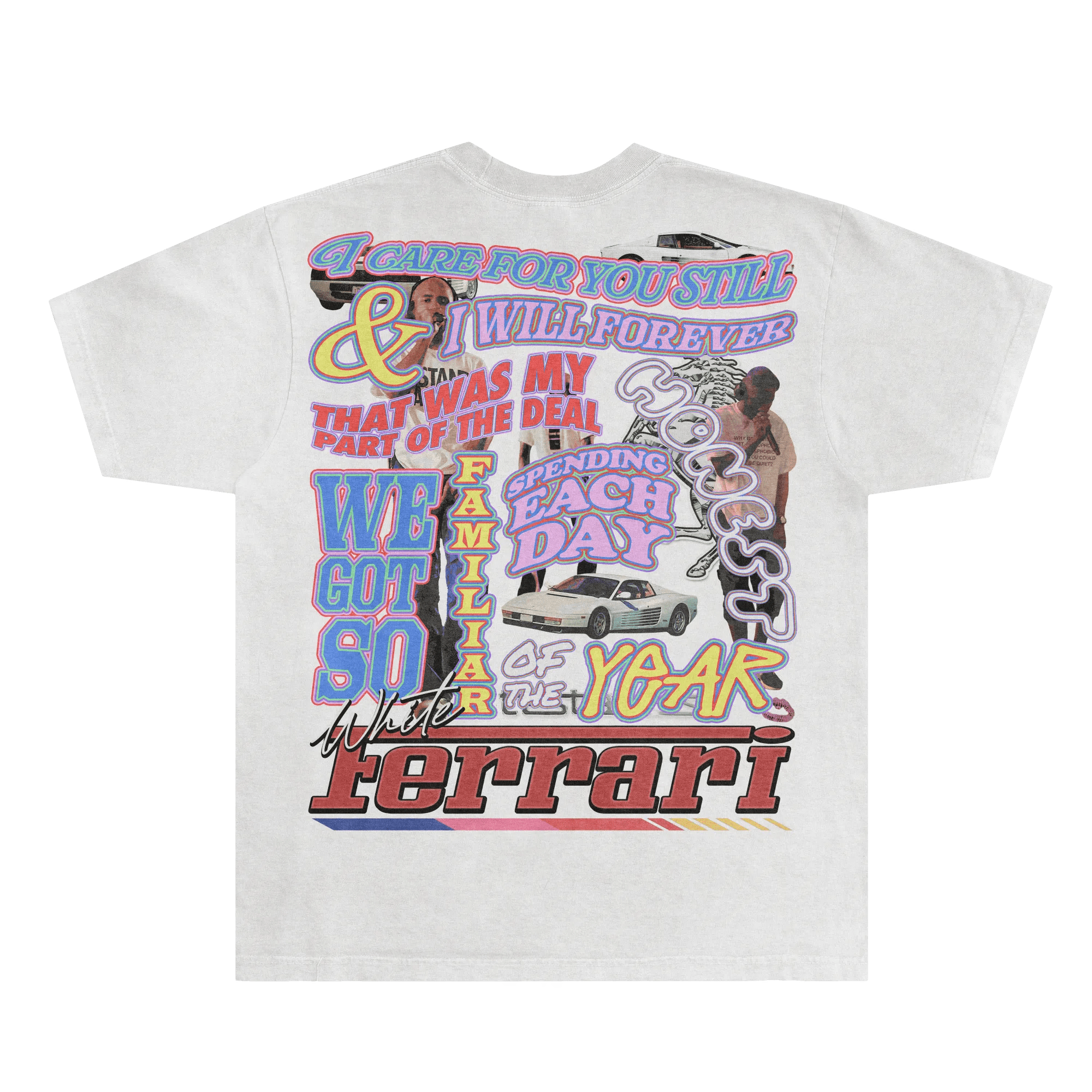 Frank Ocean White Ferrari Tee - Greazy Tees