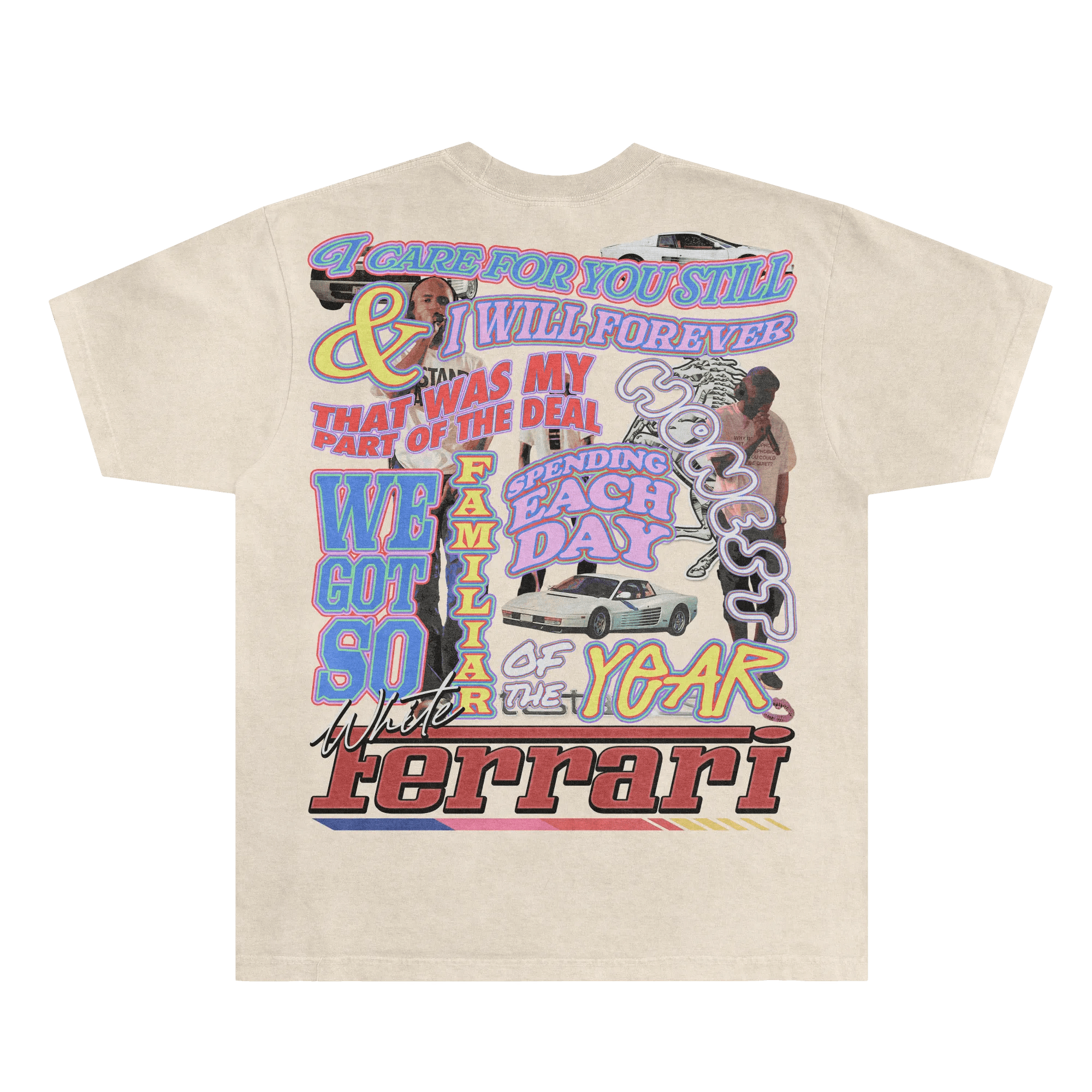 Frank Ocean White Ferrari Tee - Greazy Tees