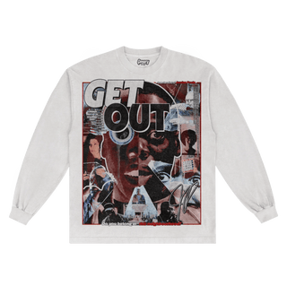 Get Out Long Sleeved Tee - Greazy Tees