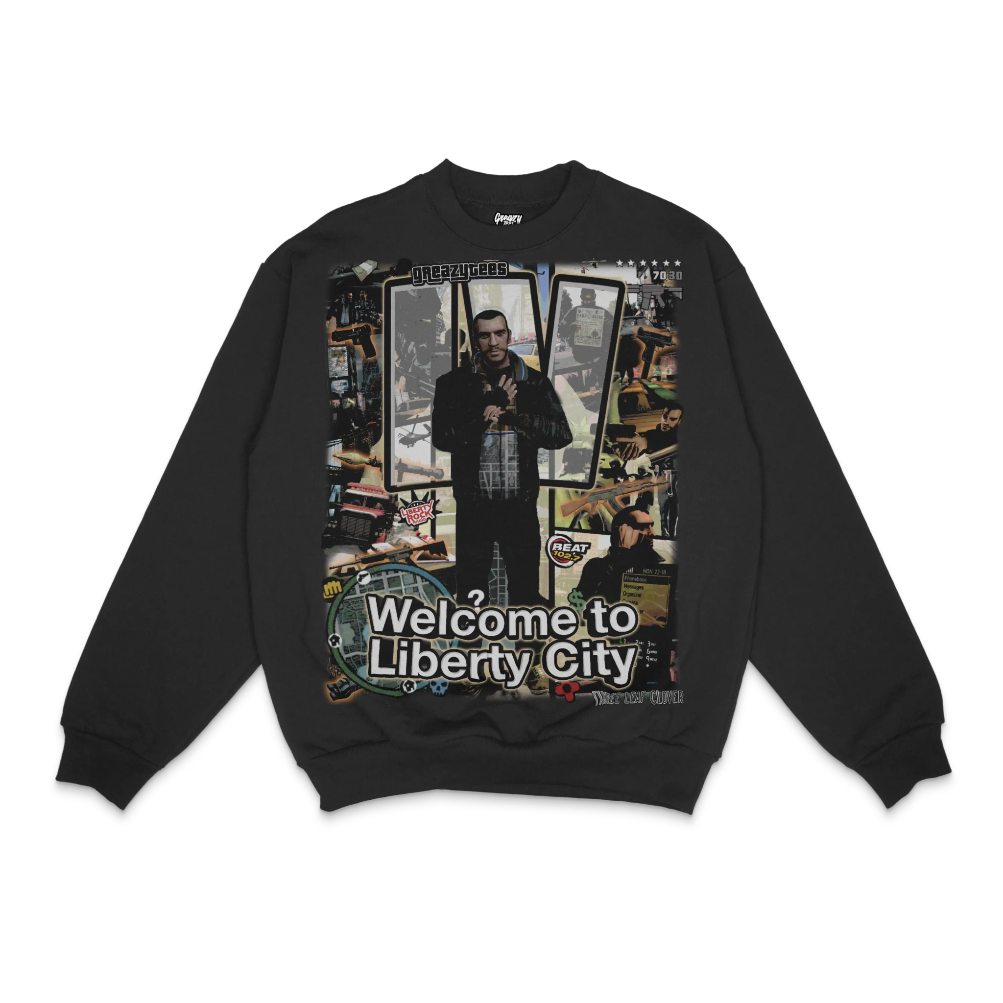 GTA IV Crewneck Sweatshirt - Greazy Tees