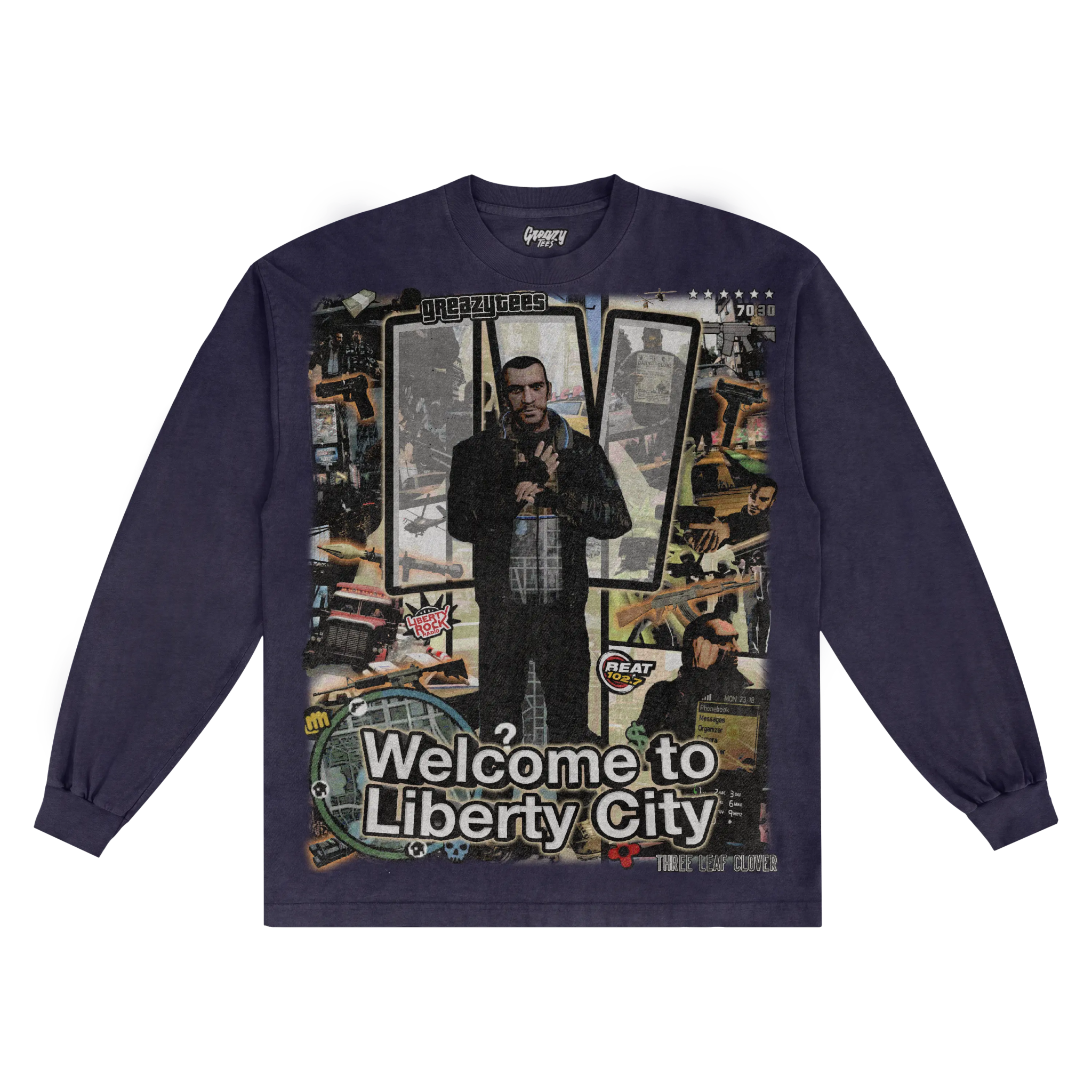 GTA IV Long Sleeved Tee - Greazy Tees