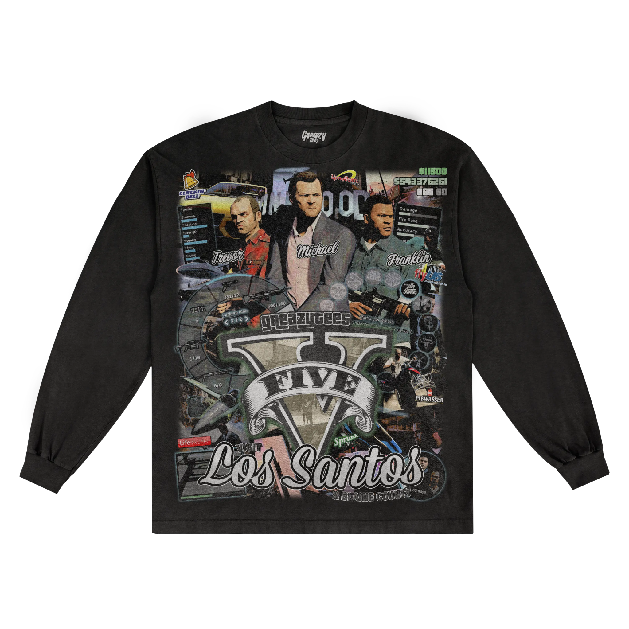 GTA IV Long Sleeved Tee - Greazy Tees