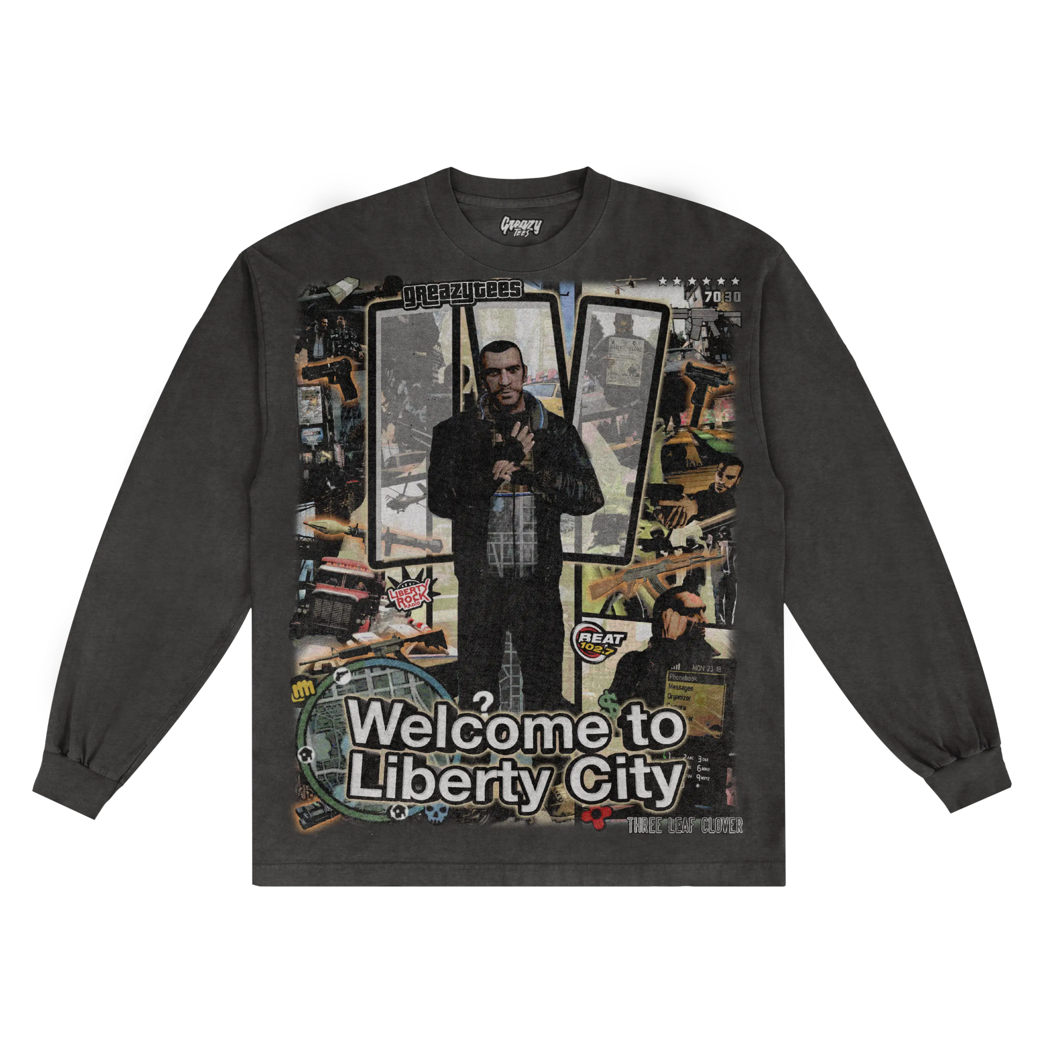 GTA IV Long Sleeved Tee - Greazy Tees