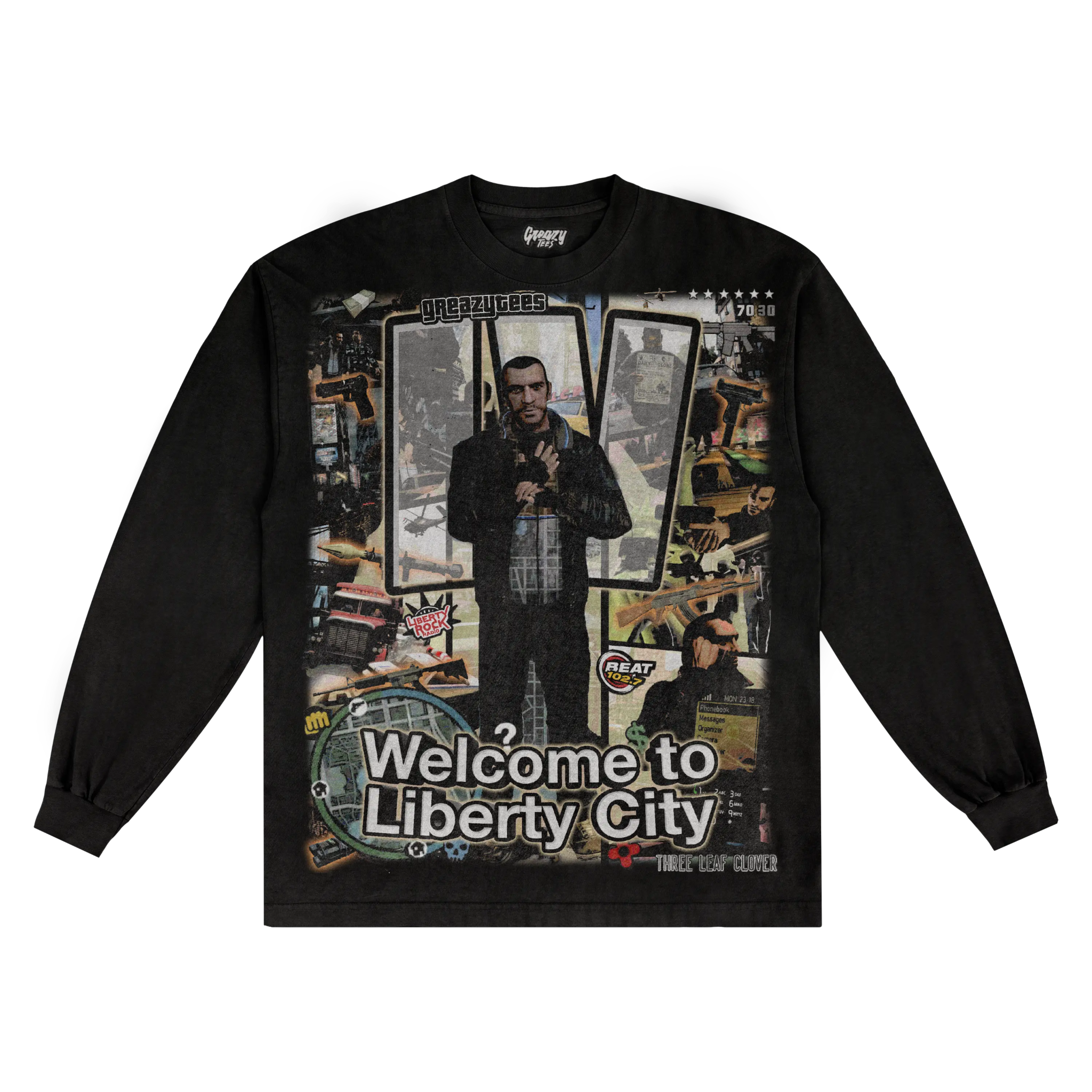 GTA IV Long Sleeved Tee - Greazy Tees