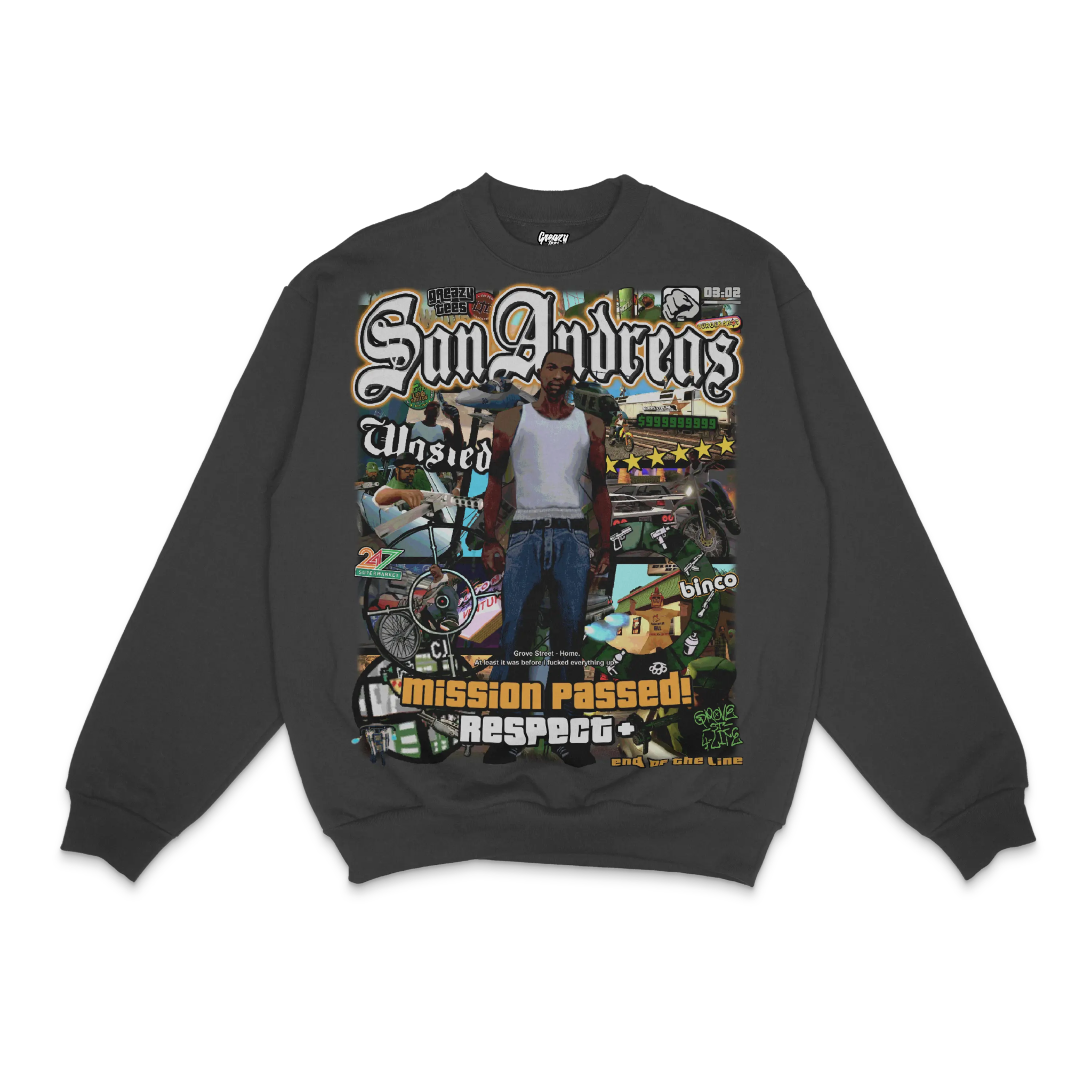 GTA San Andreas Crewneck Sweatshirt - Greazy Tees