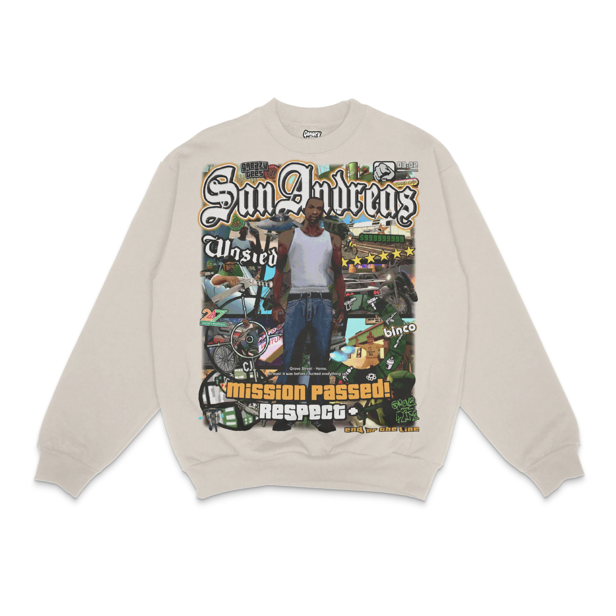 GTA San Andreas Crewneck Sweatshirt - Greazy Tees