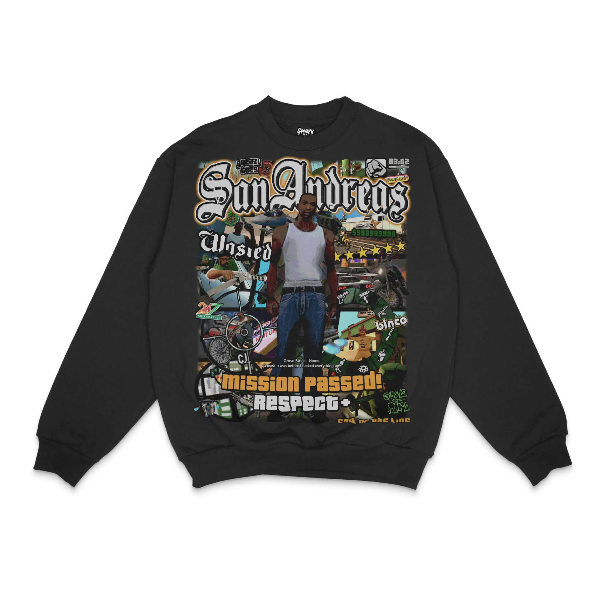 GTA San Andreas Crewneck Sweatshirt - Greazy Tees