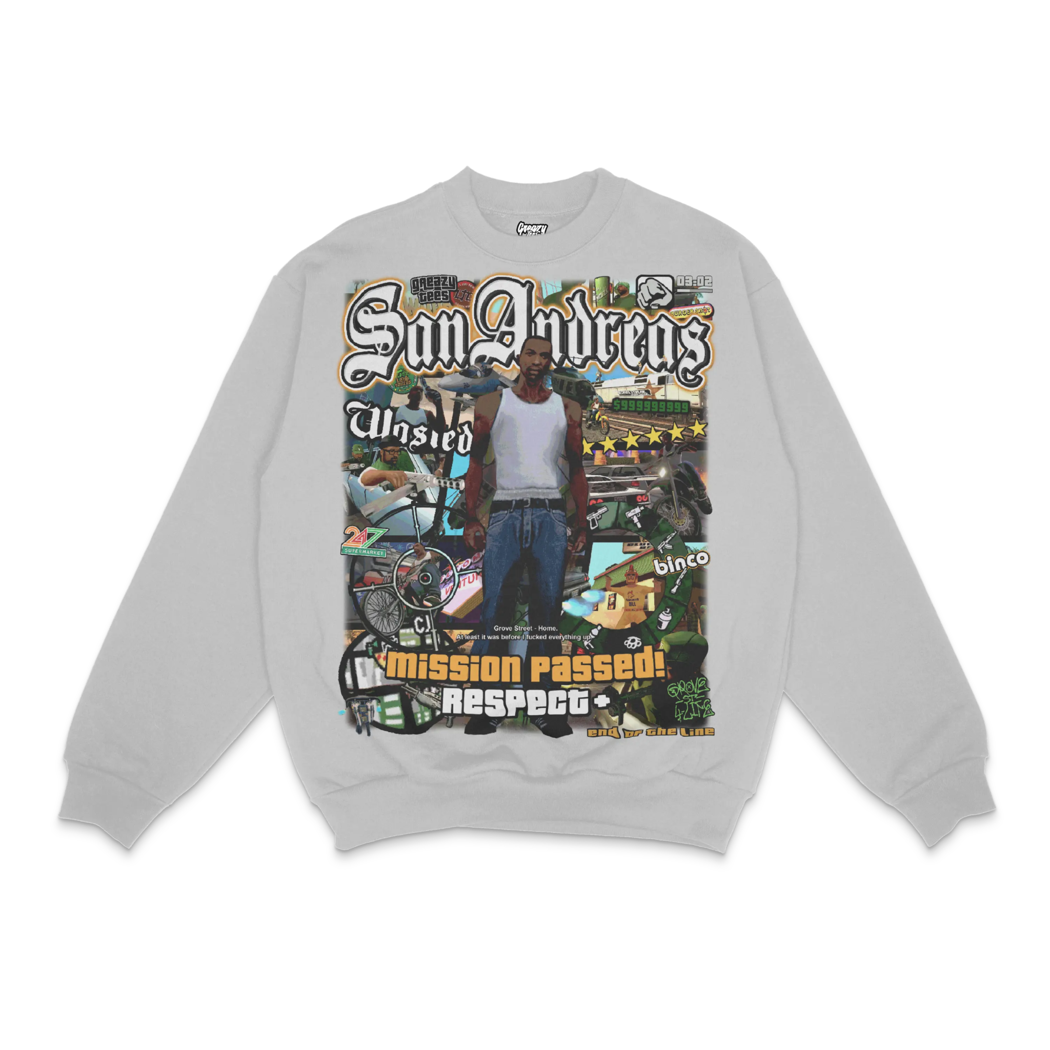 GTA San Andreas Crewneck Sweatshirt - Greazy Tees