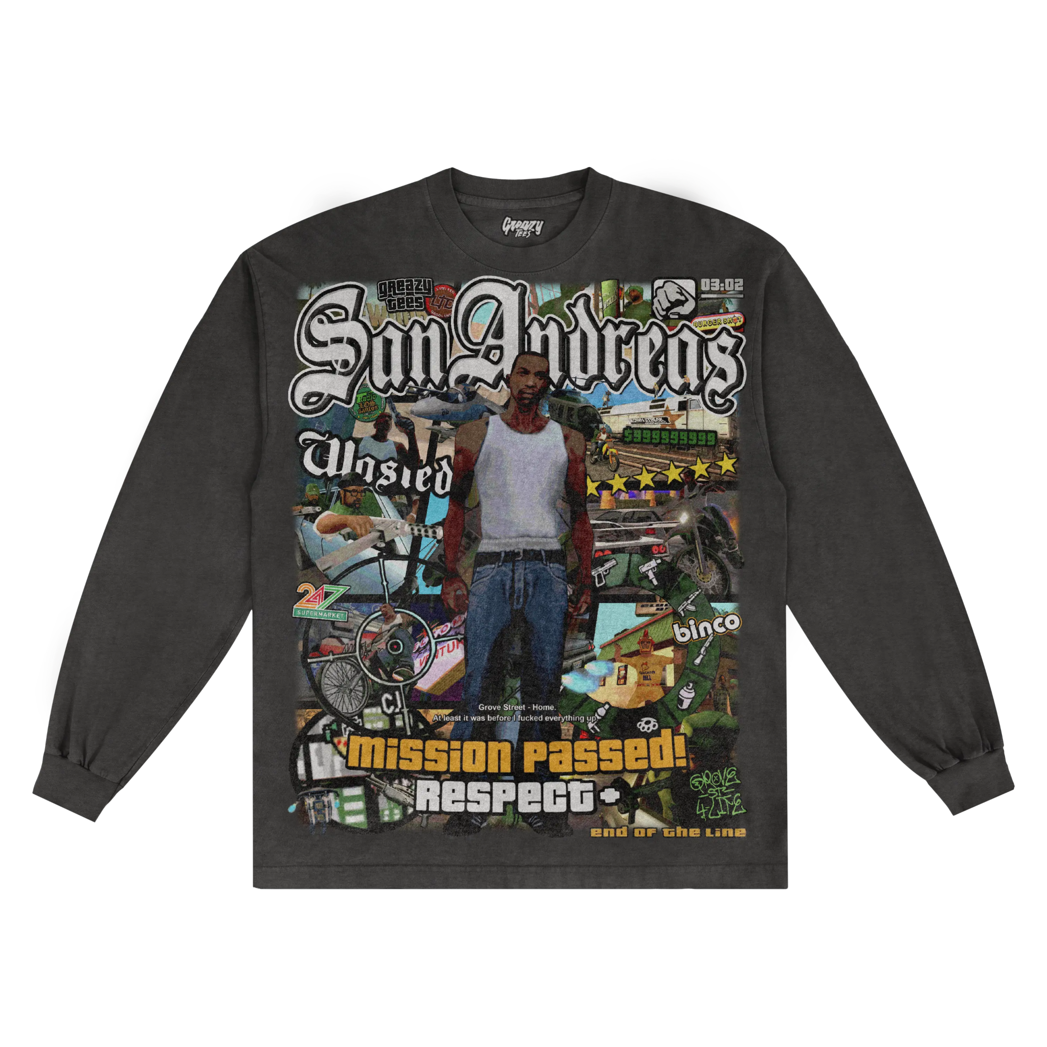 GTA San Andreas Long Sleeved Tee - Greazy Tees