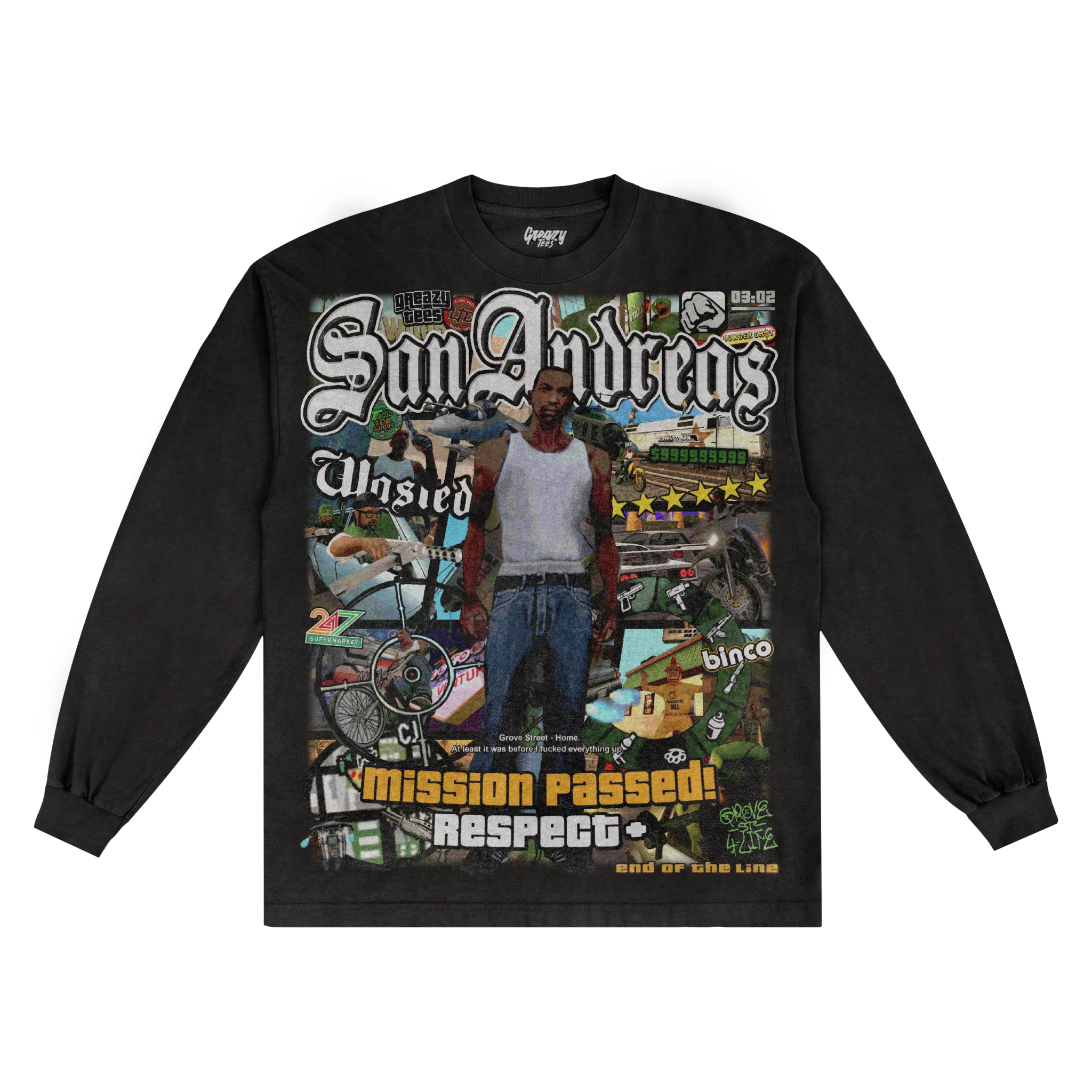 GTA San Andreas Long Sleeved Tee - Greazy Tees