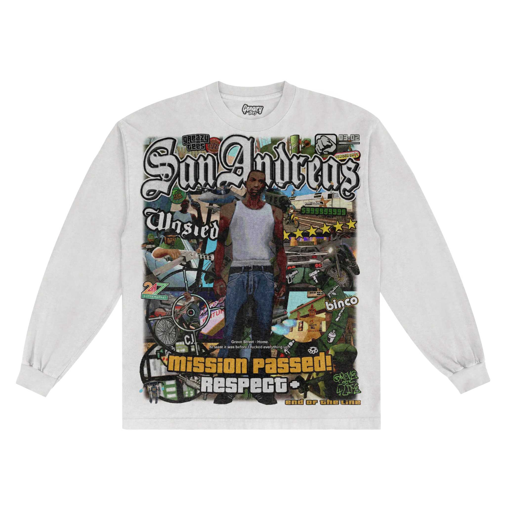 GTA San Andreas Long Sleeved Tee - Greazy Tees