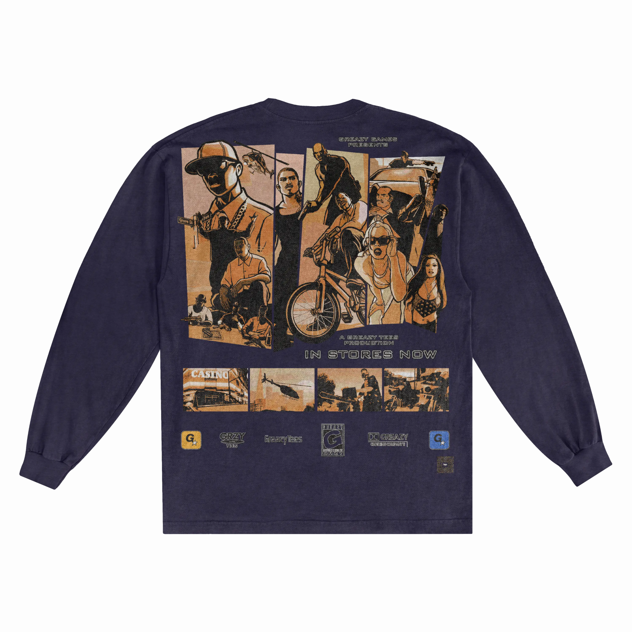 GTA San Andreas Long Sleeved Tee - Greazy Tees