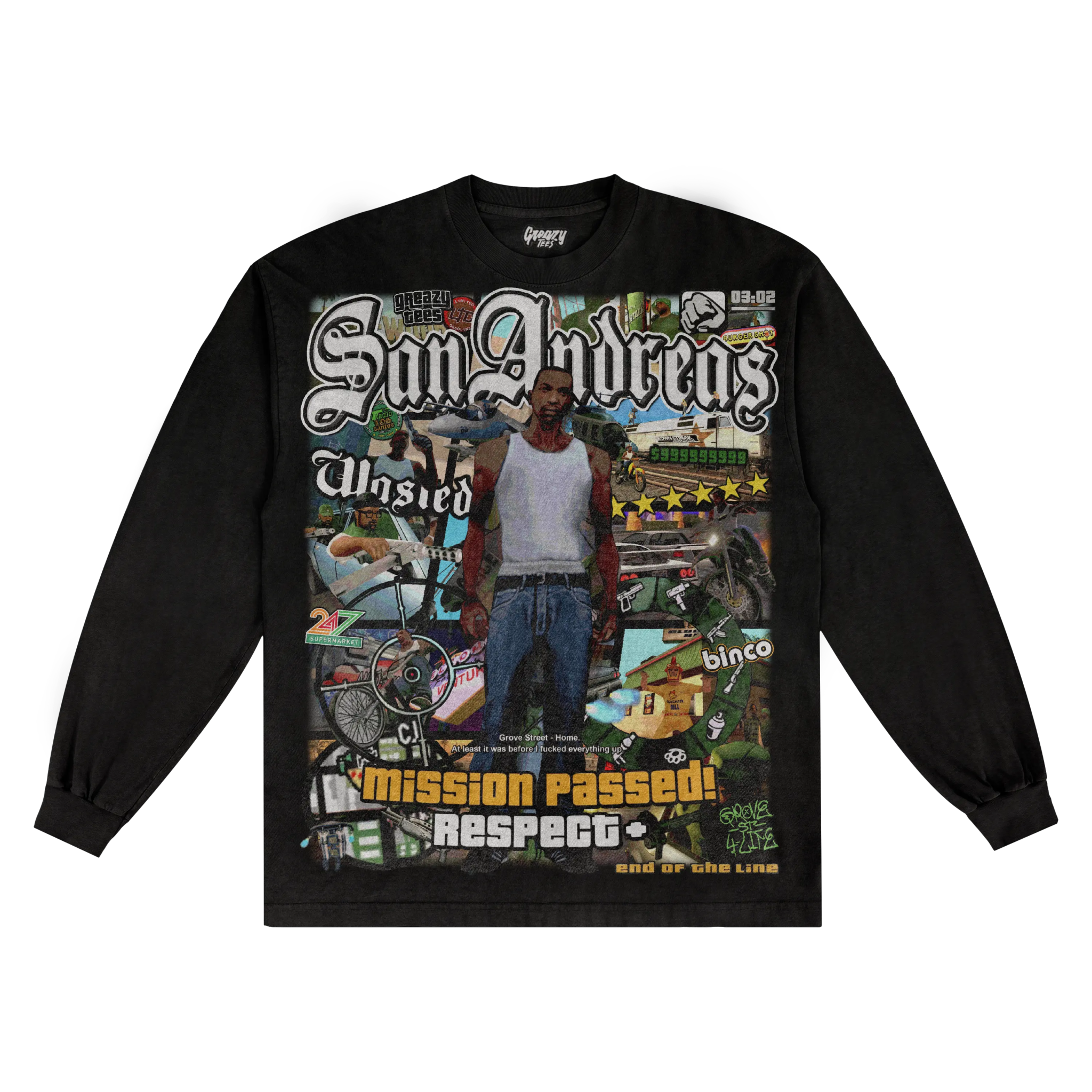 GTA San Andreas Long Sleeved Tee - Greazy Tees